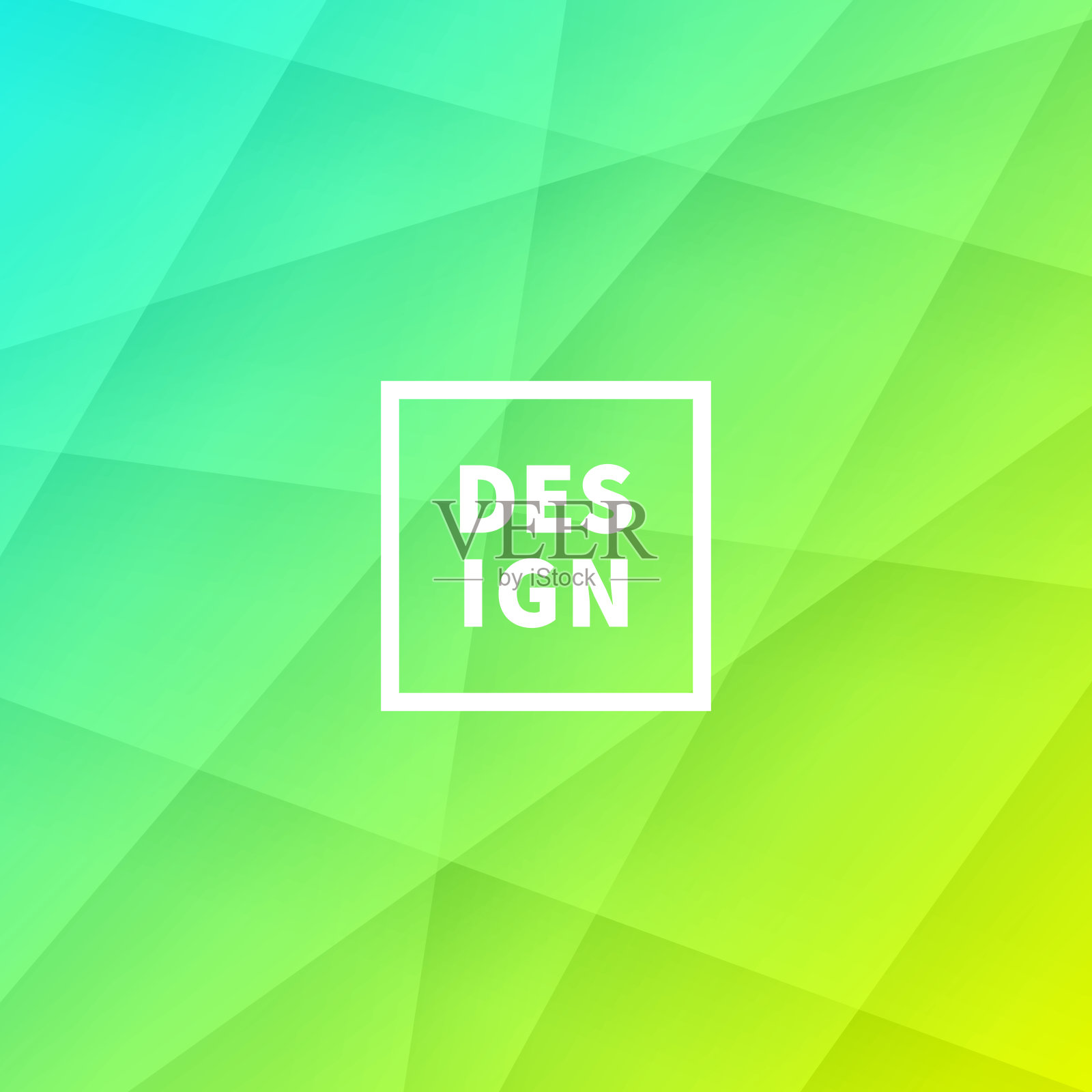 抽象几何背景-多边形马赛克与绿色梯度插画图片素材