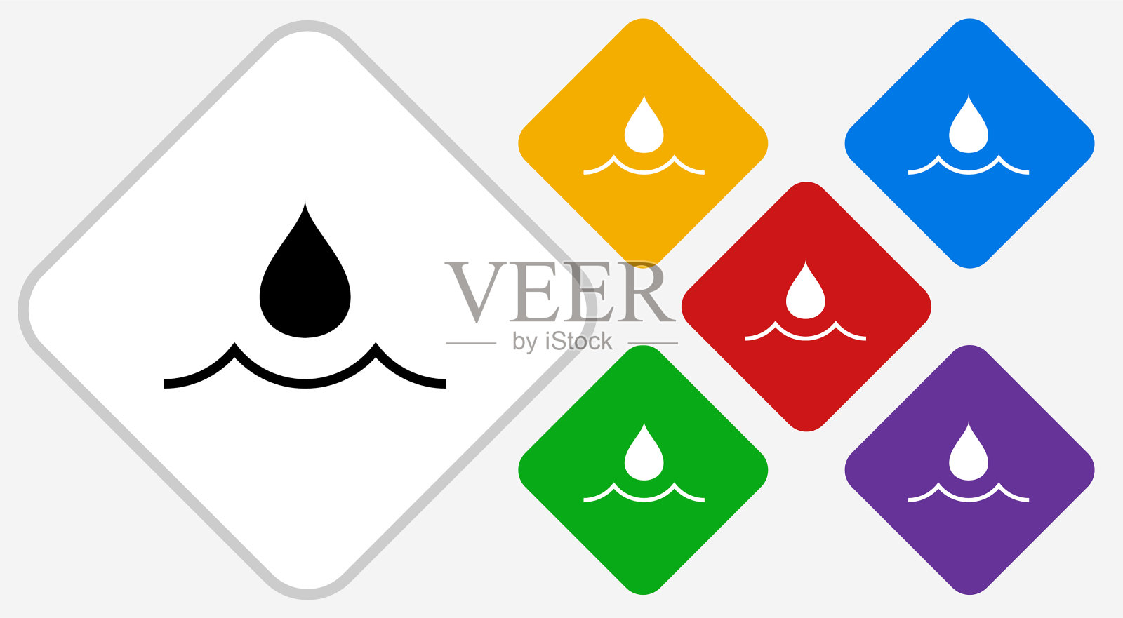 水滴图标插画图片素材