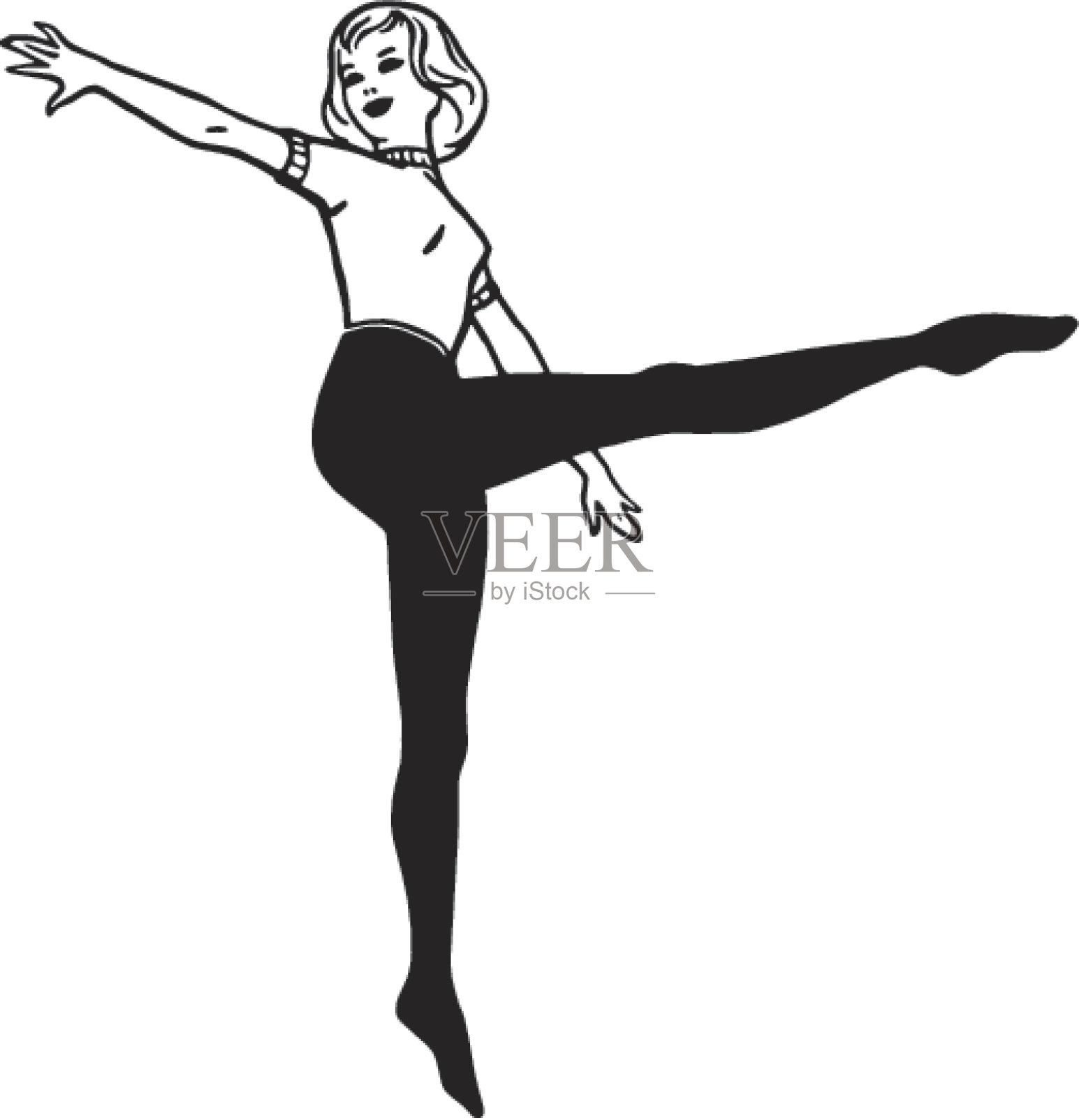 芭蕾舞女演员插画图片素材