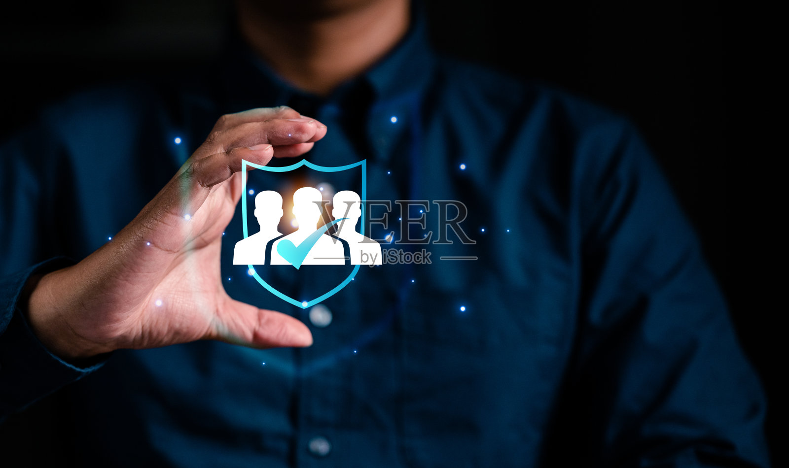 商人抓领导管理。人力资源保护沟通。评估。照片摄影图片