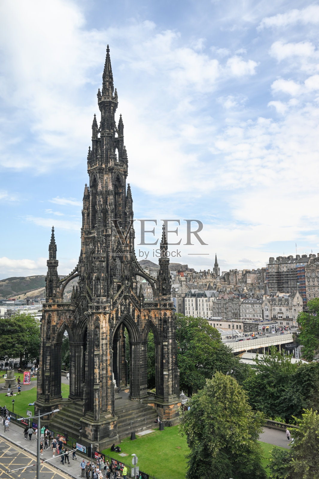 斯科特纪念碑,英国爱丁堡照片摄影图片