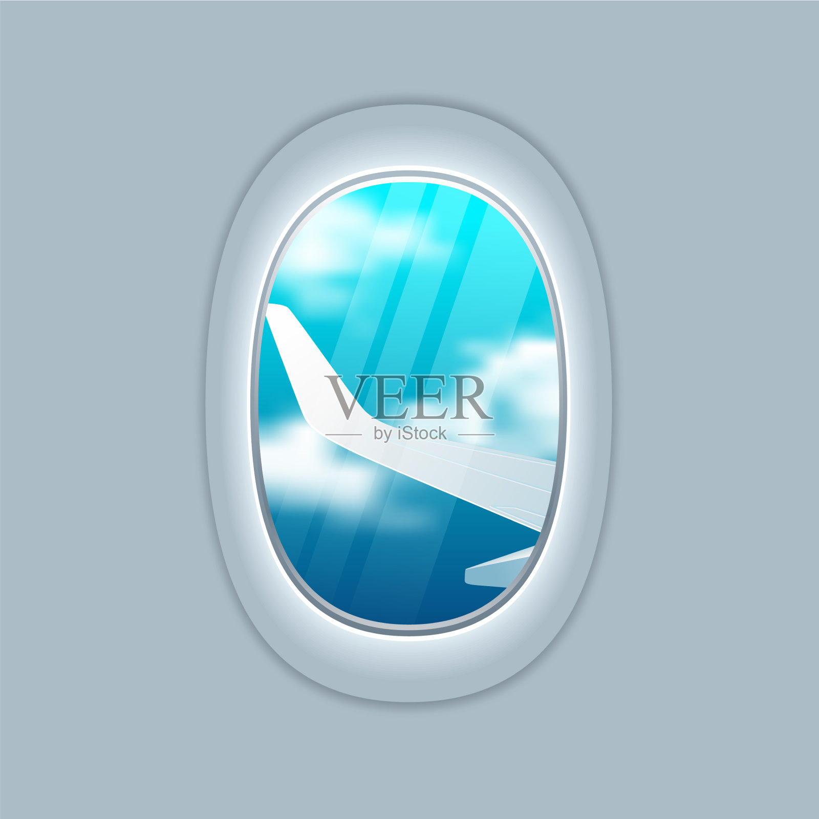 窗外美丽的日出插画图片素材