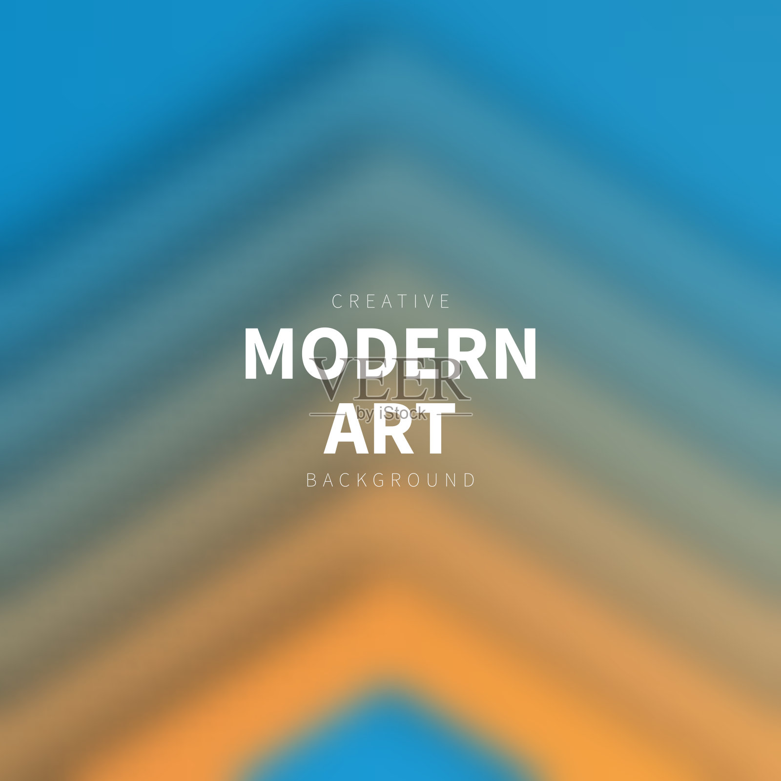 蓝色抽象背景与模糊的几何形状插画图片素材