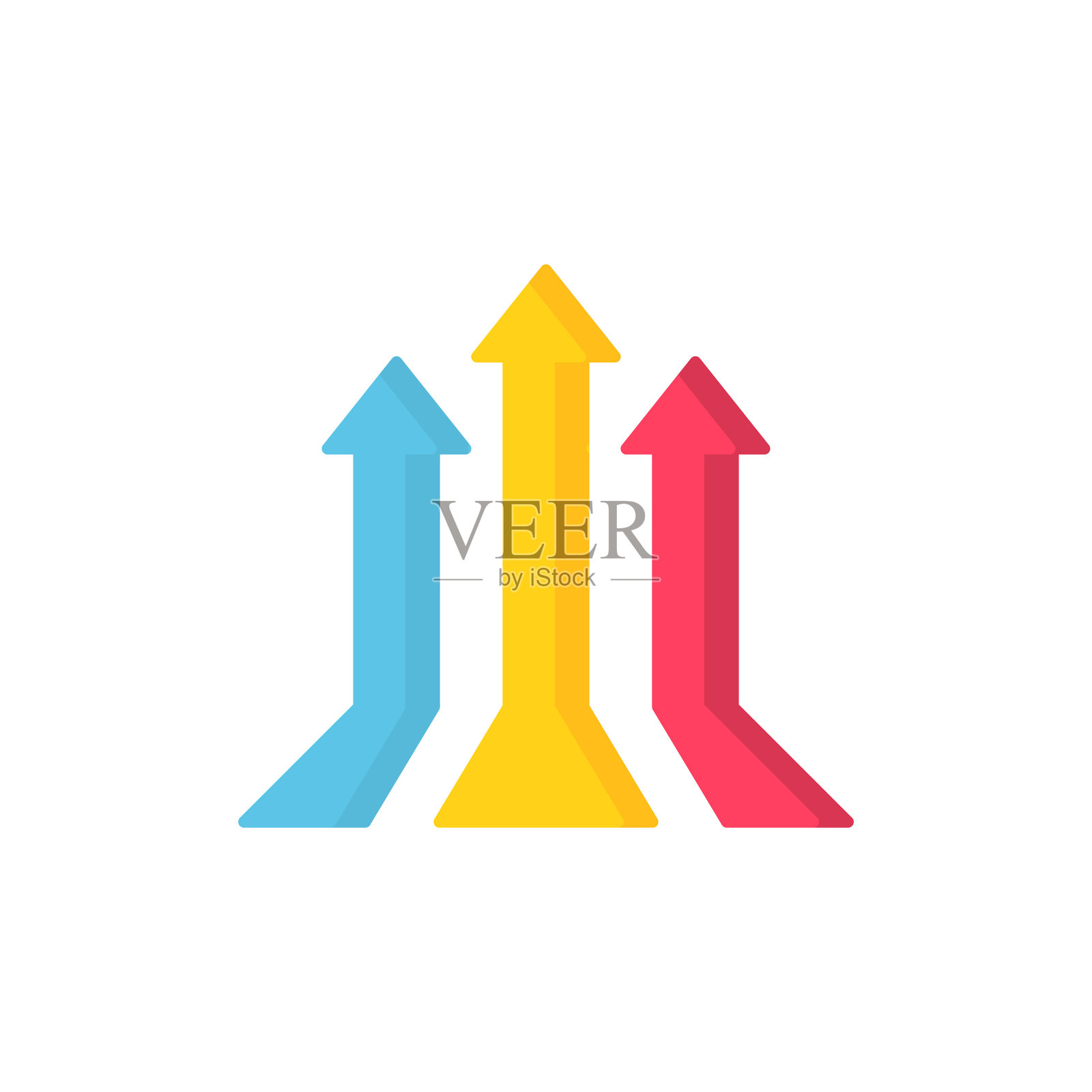 信息图箭头平面图标。像素完美。移动和网络。设计元素图片