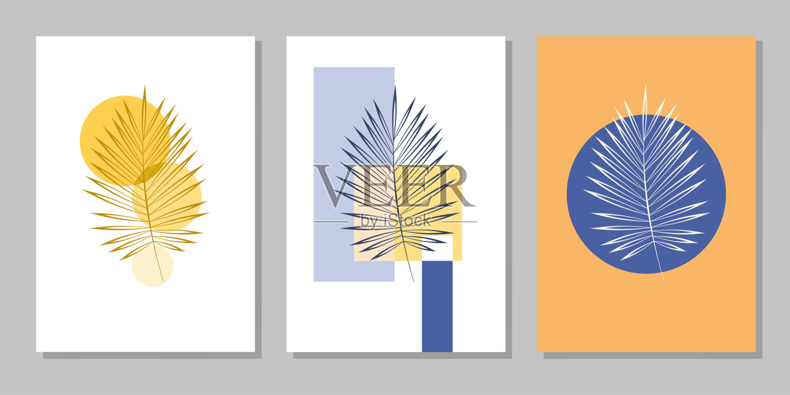 矢量植物墙艺术插画图片素材