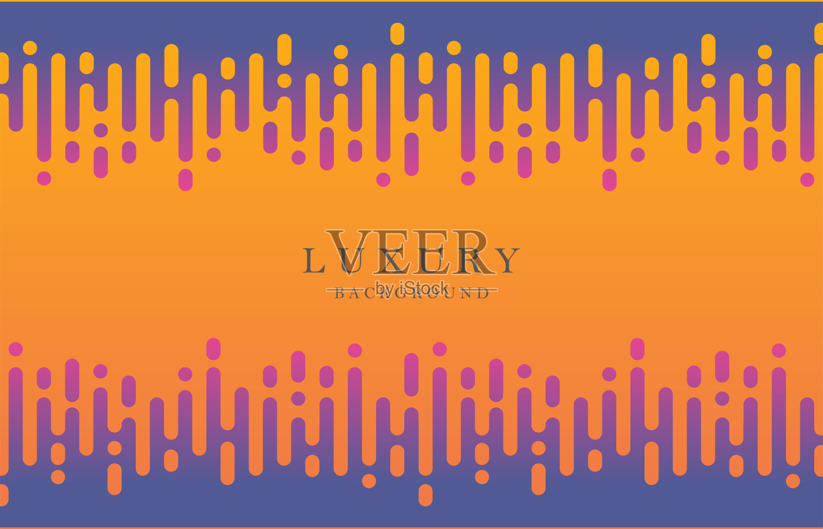 彩色多色插图与垂直圆形条纹插画图片素材