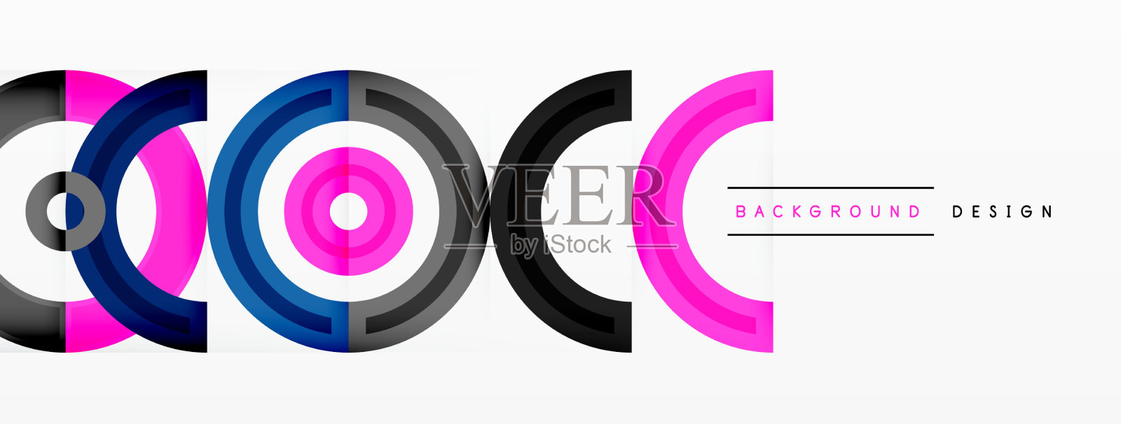 彩色的圆形抽象背景,充满活力插画图片素材