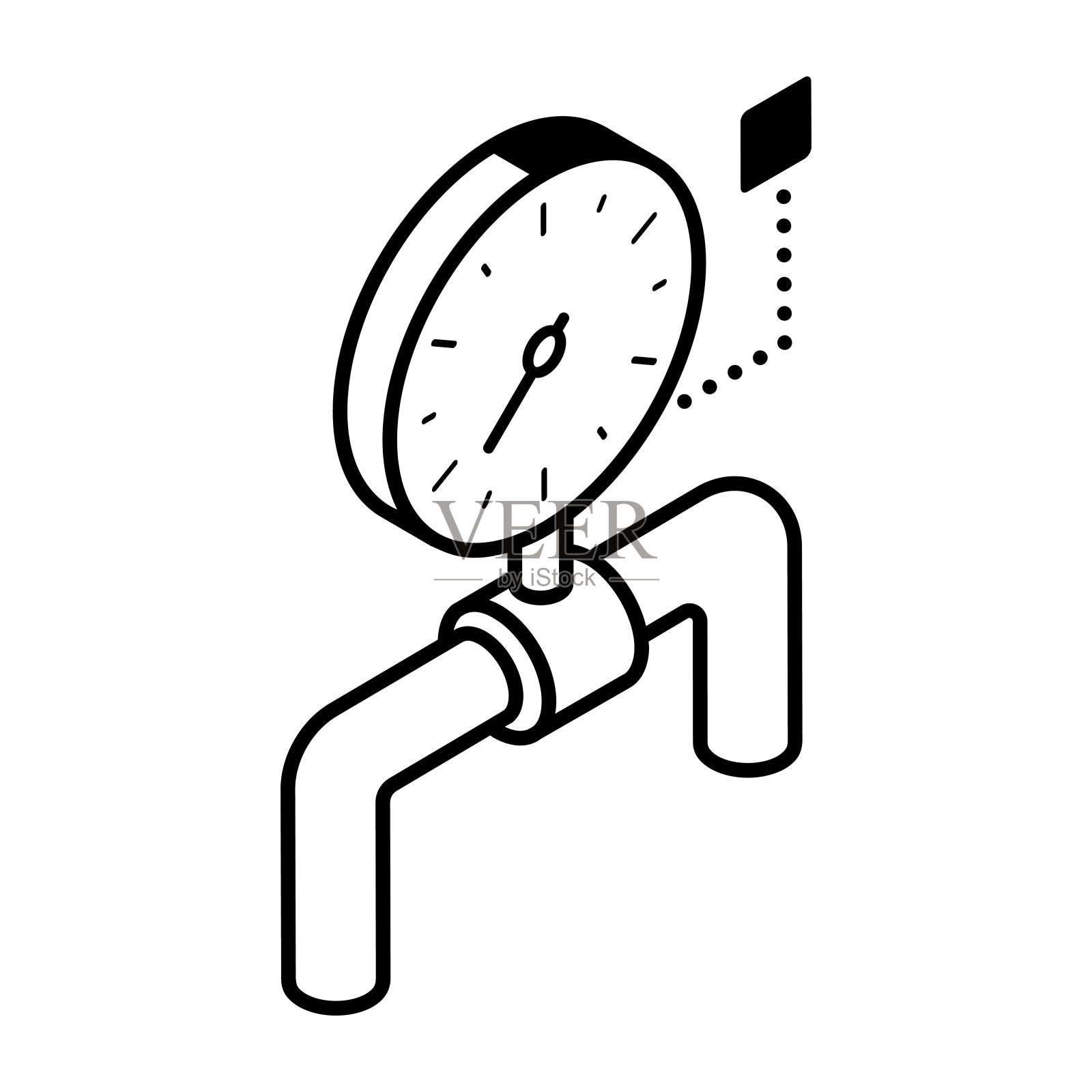 查看油田的直线等距图标插画图片素材