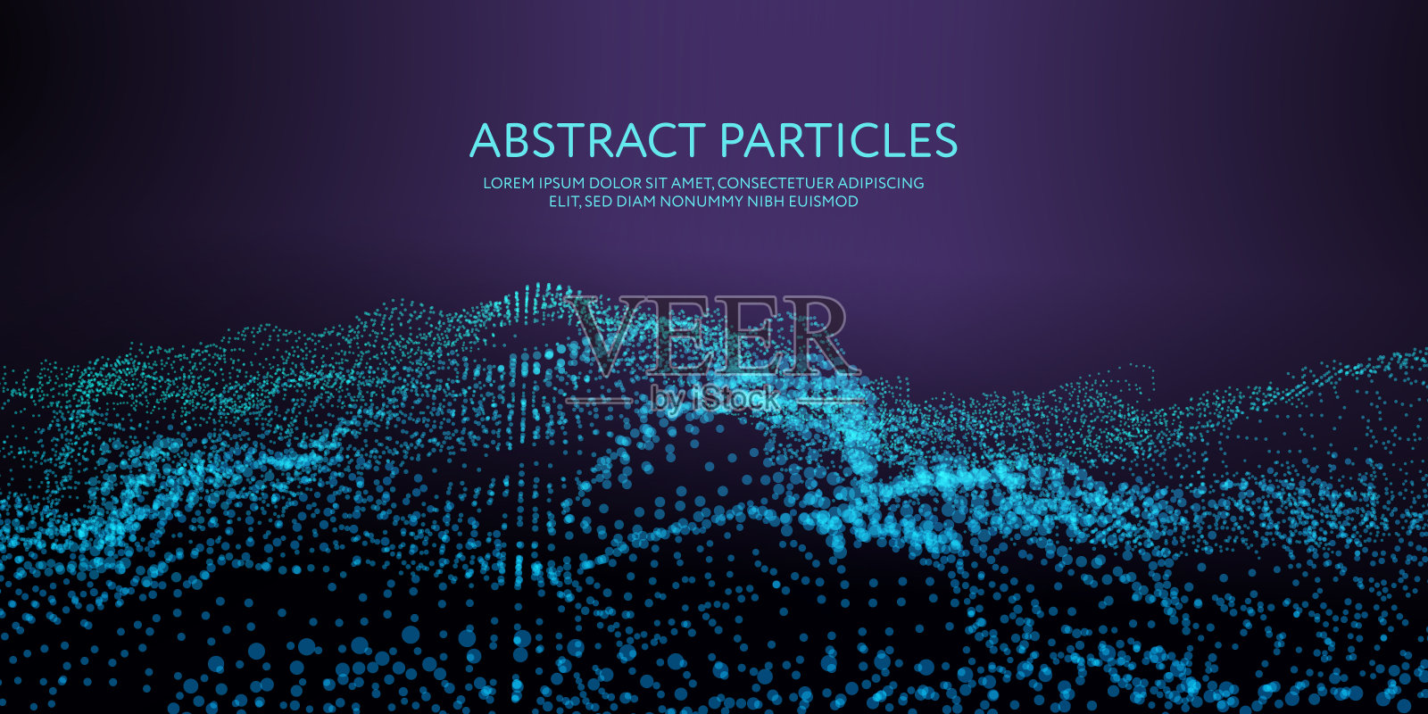 抽象科技背景:网络粒子3D网格表面插画图片素材
