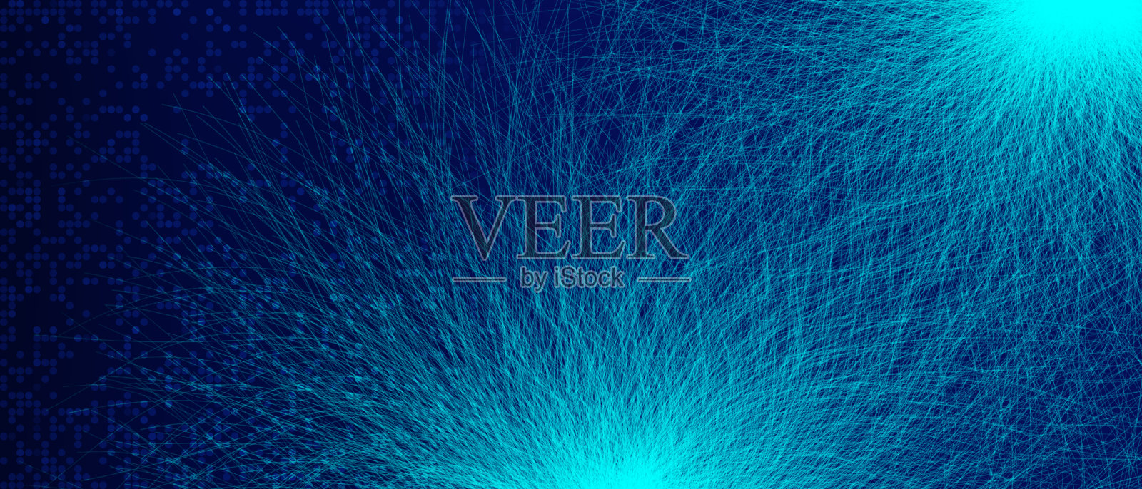 深度学习概念。数字技术抽象背景。人工智能和大数据插画图片素材