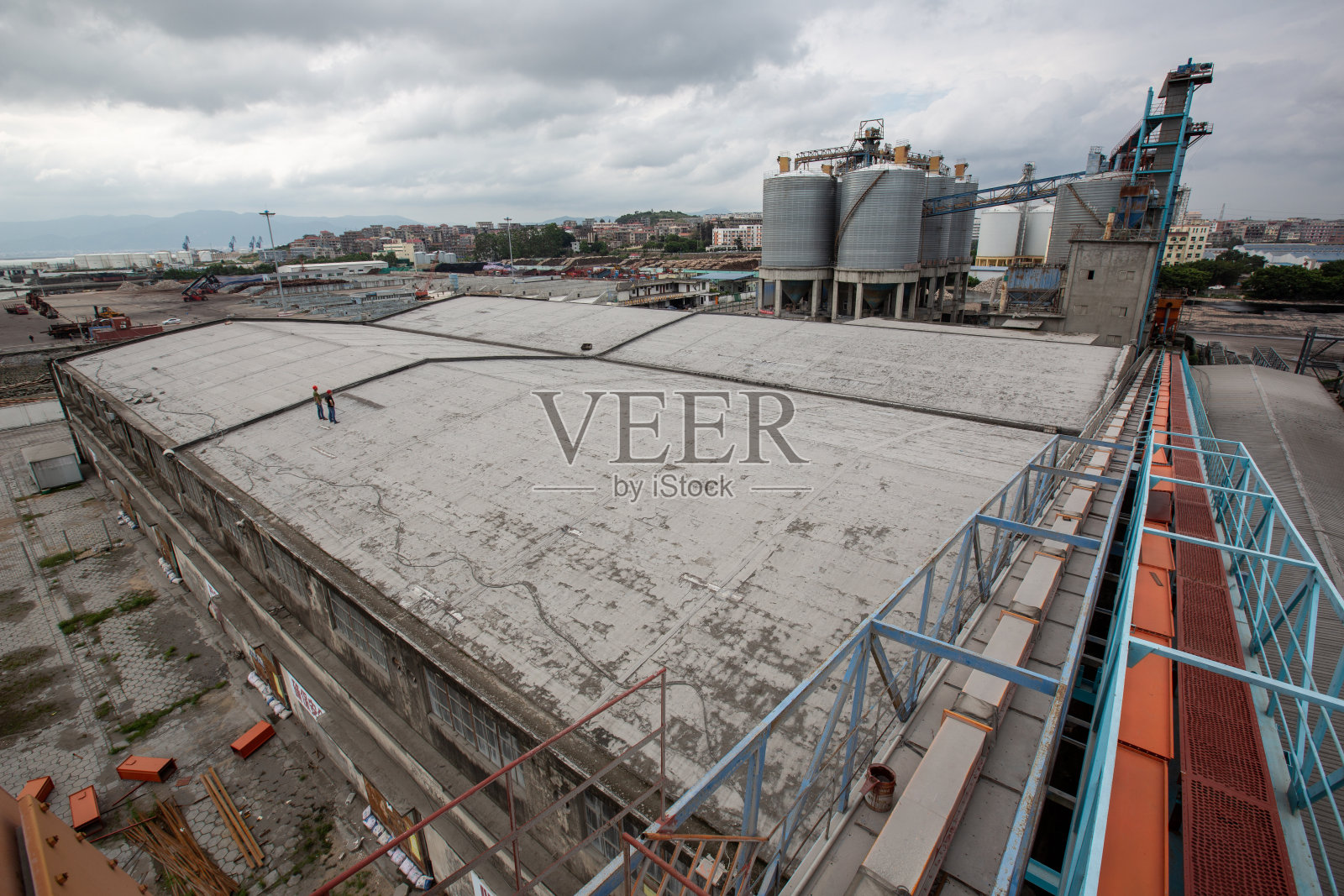 水泥厂生产机械设备照片摄影图片