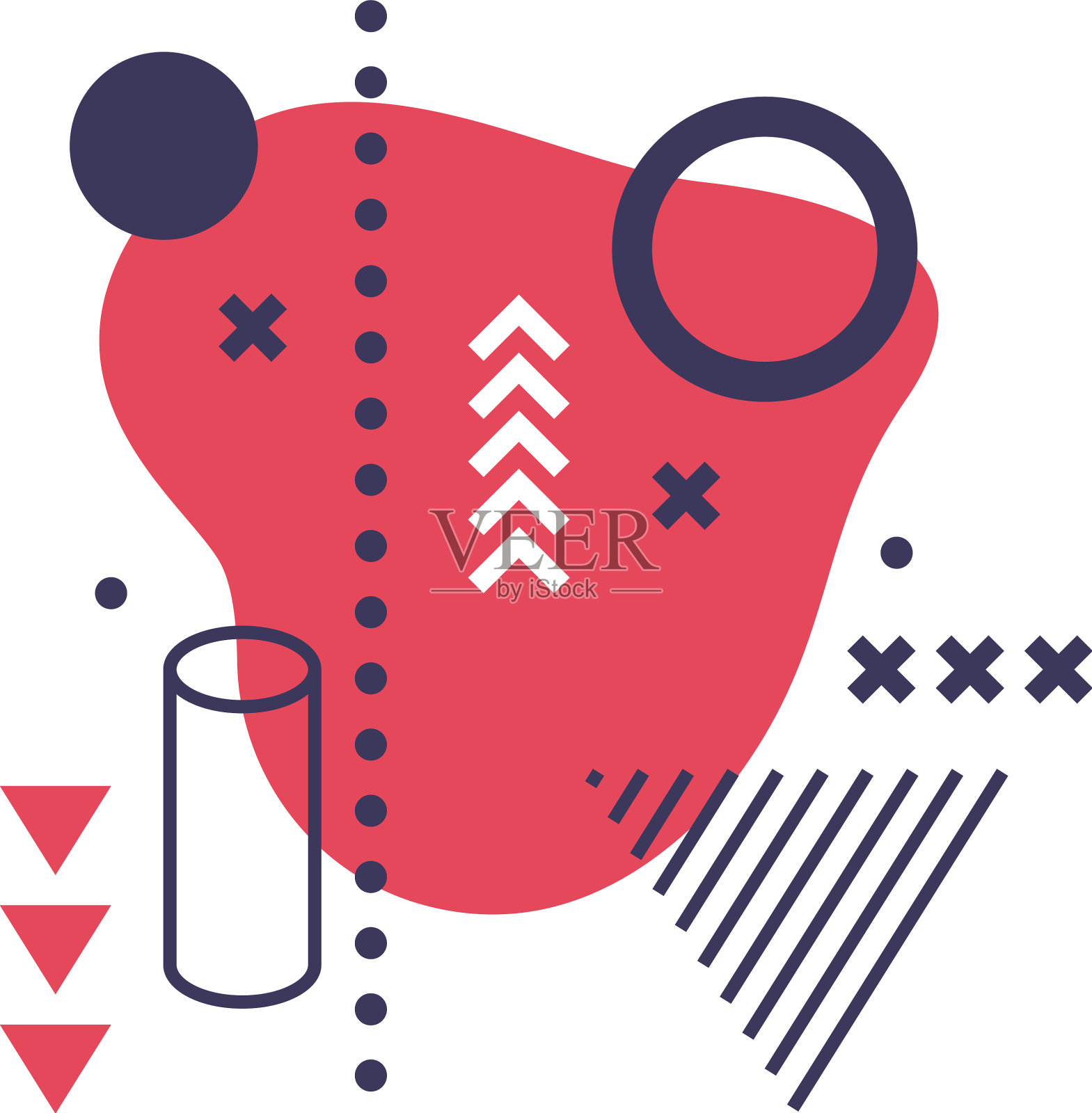 抽象构图用几何图形和设计元素图片