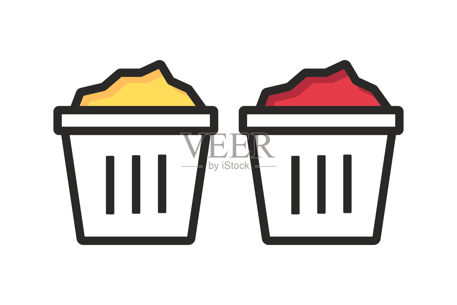 垃圾桶图标插画图片素材