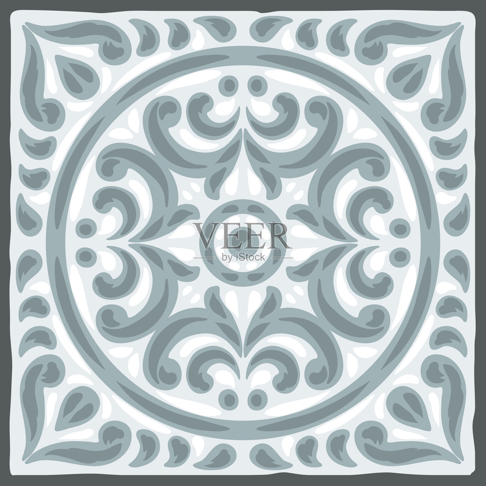 葡萄牙阿祖莱霍瓷砖图案插画图片素材