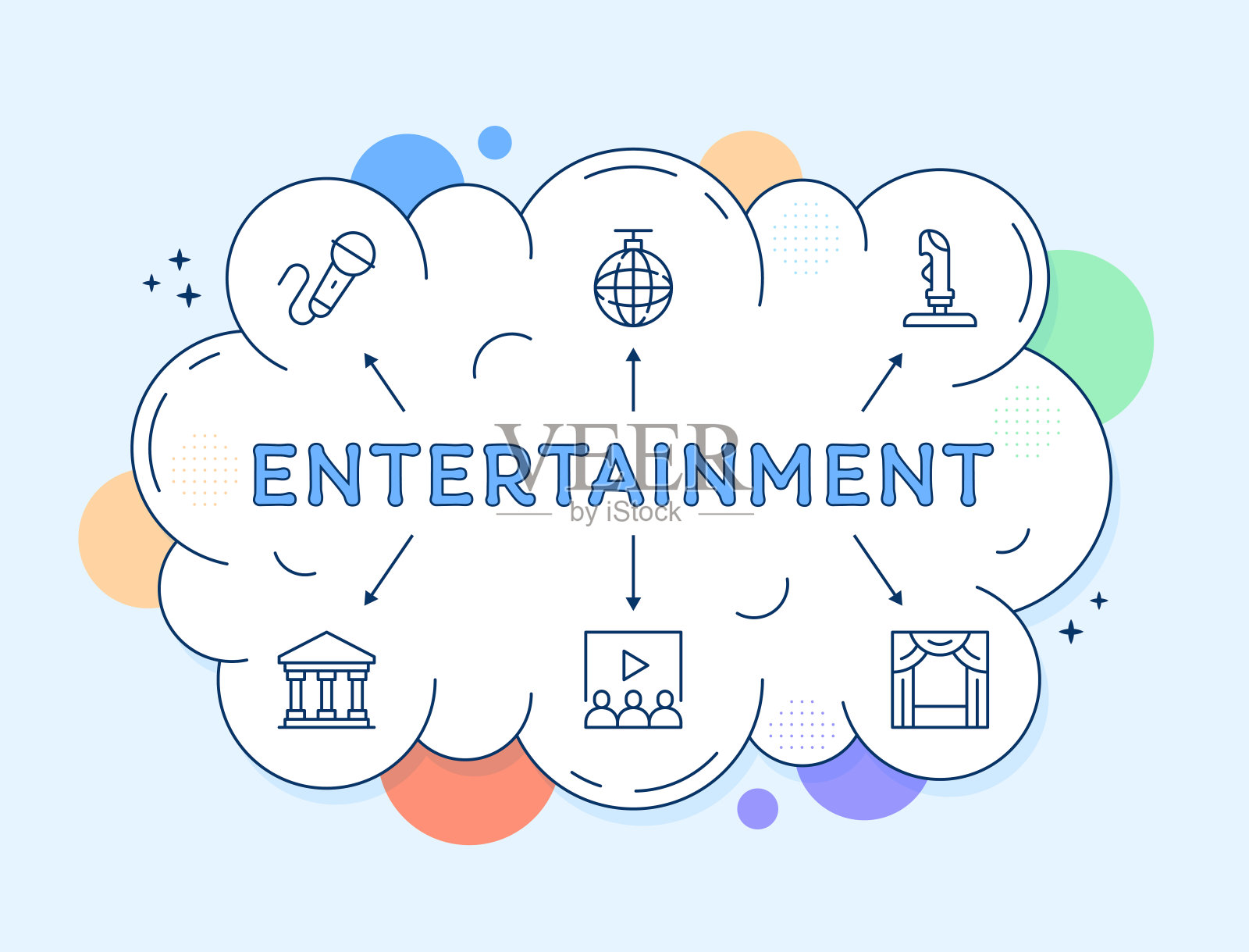 娱乐图标设计插画图片素材