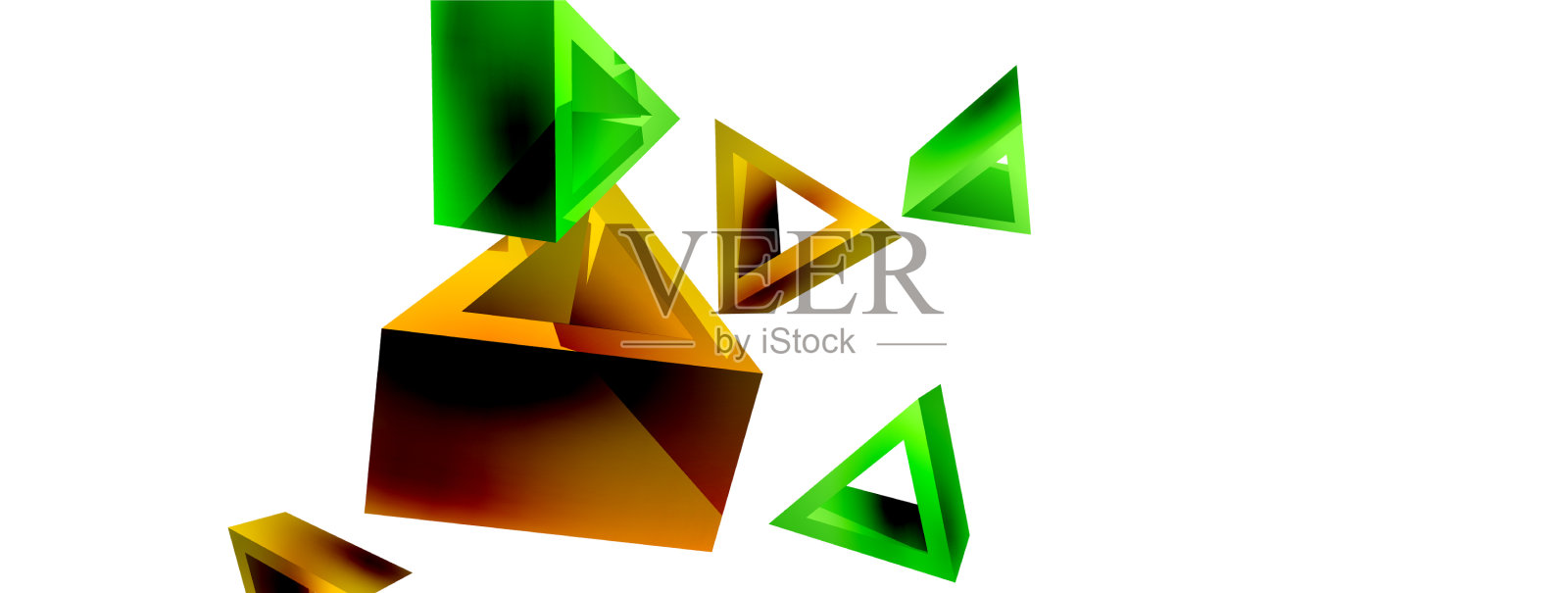 三角形抽象背景3d基本插画图片素材