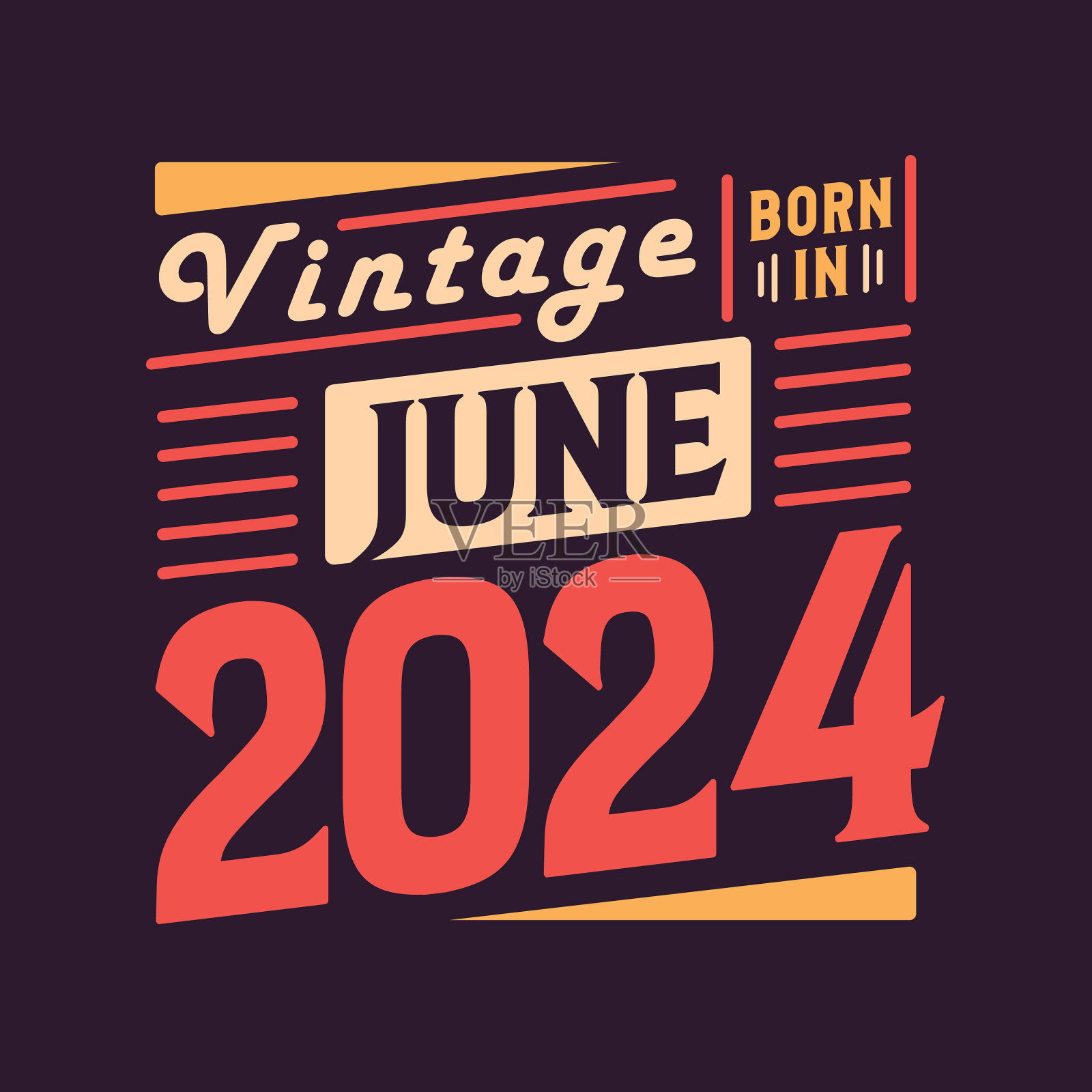 2024年6月出生的复古人2024年6月出生的复古人插画图片素材