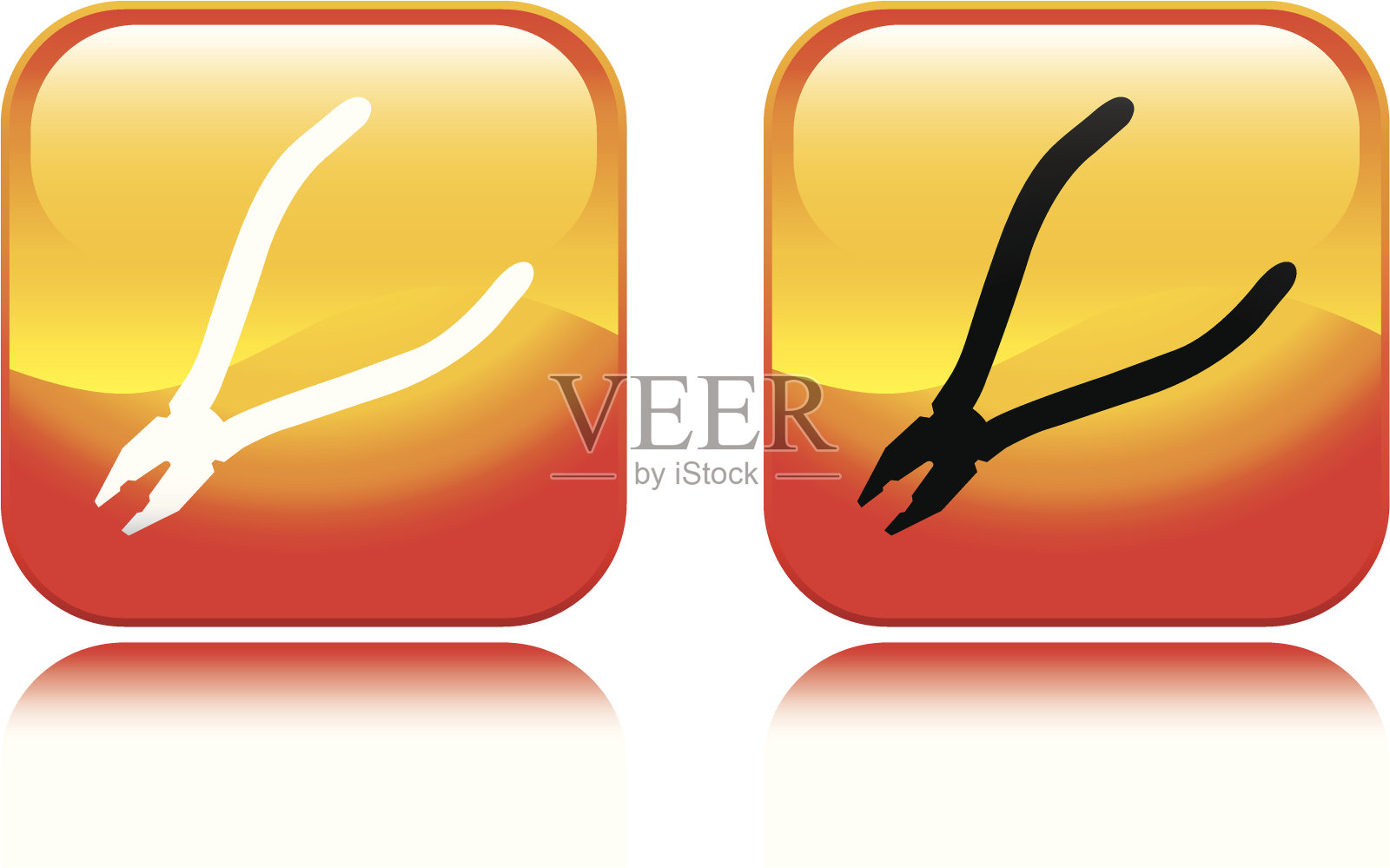 火钳子图标插画图片素材