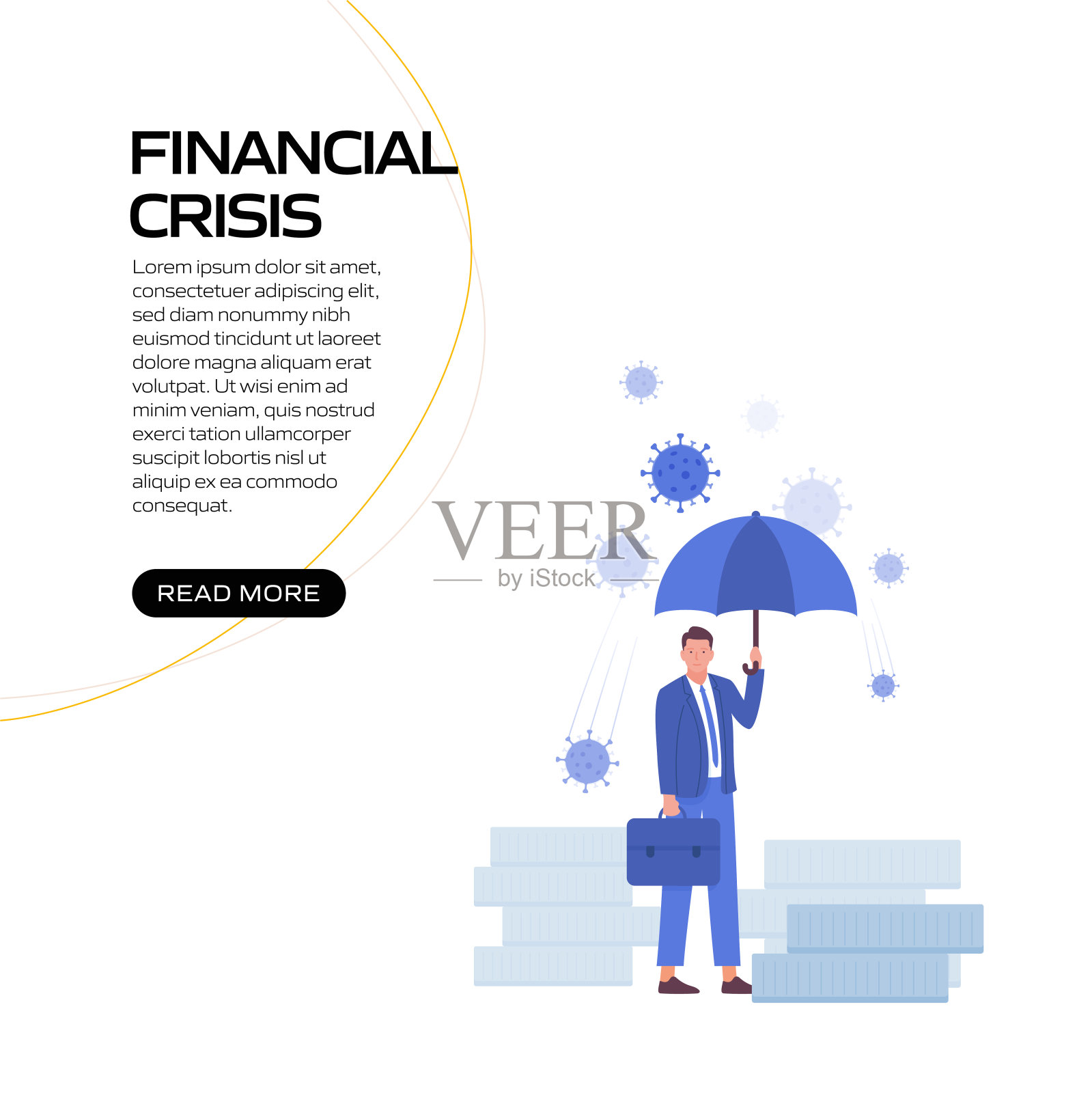 经济,金融危机和衰退的概念矢量插图网站横幅,广告和营销材料,在线广告,业务演示等。插画图片素材