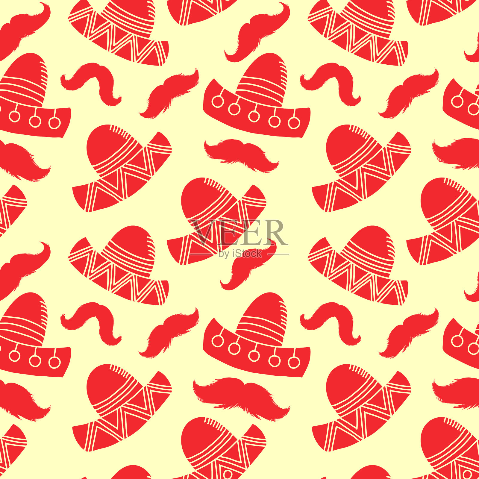 Cinco de Mayo庆祝节日帽子配件插画图片素材