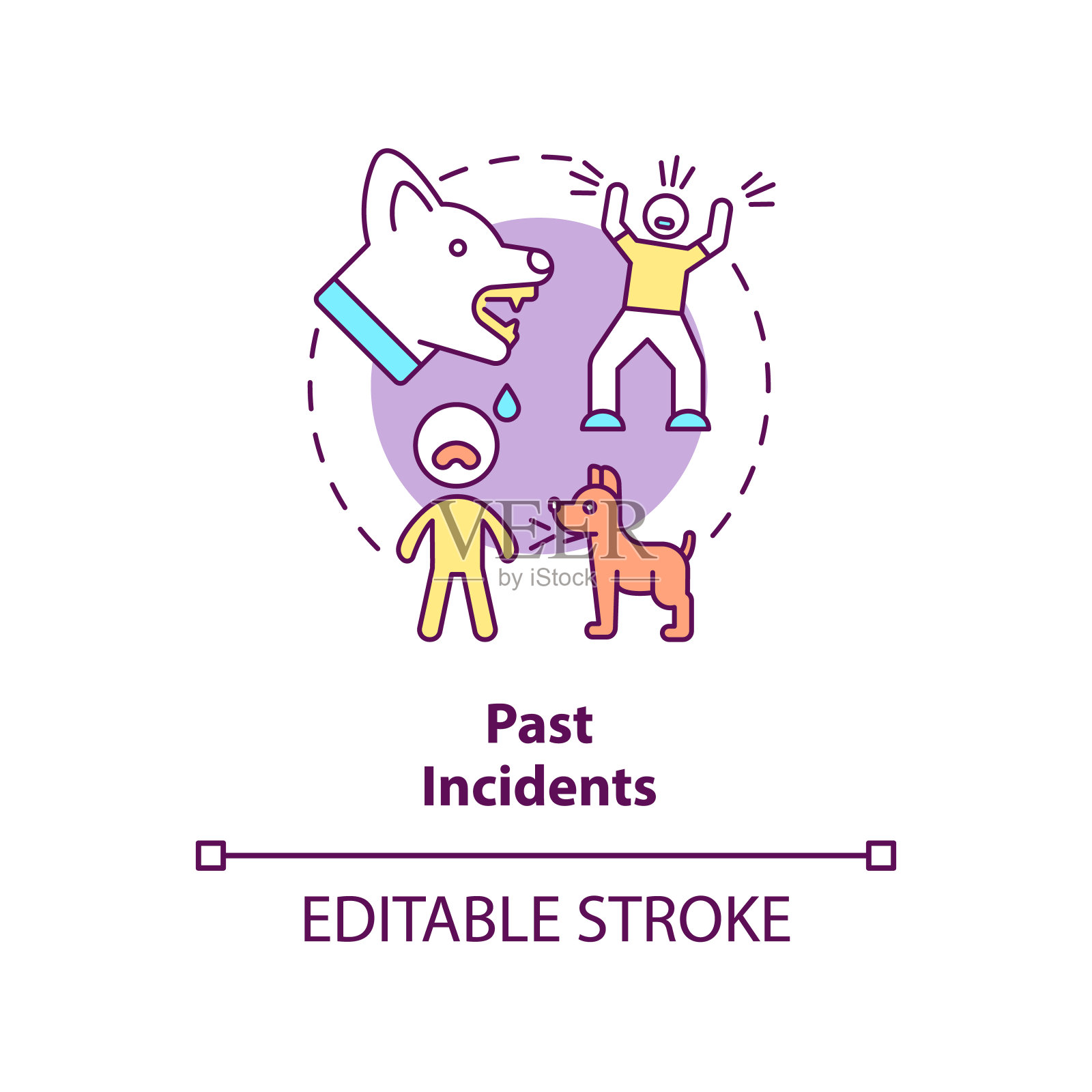 过去事件概念图标插画图片素材