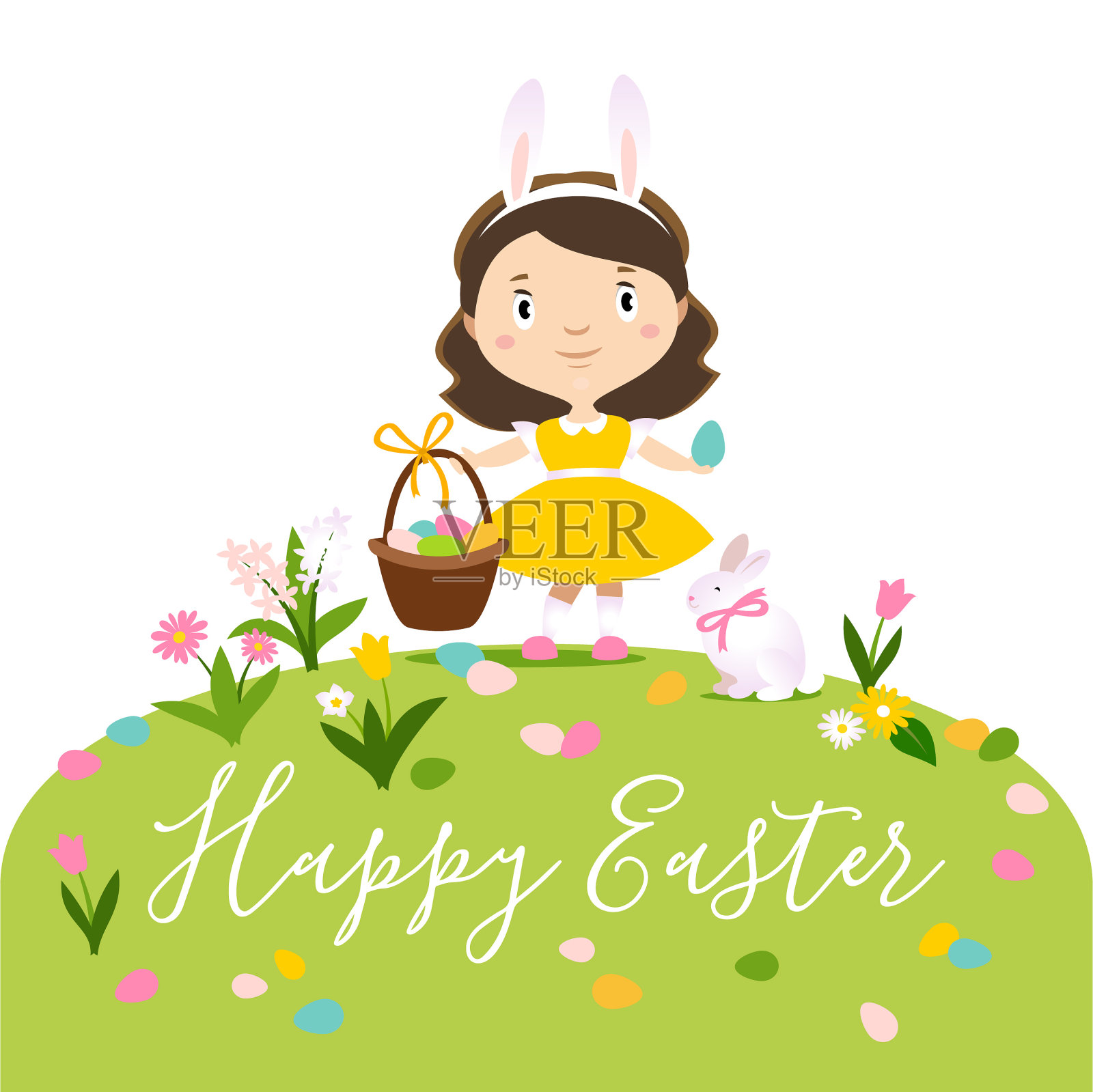 寻找复活节彩蛋插画图片素材