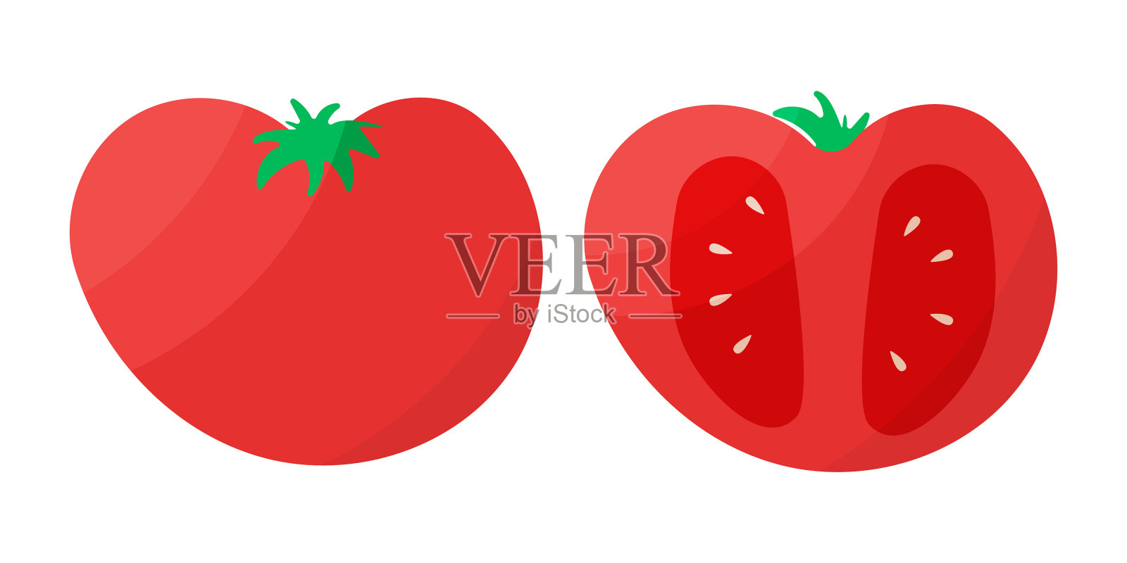番茄红片全蔬菜套餐插画图片素材