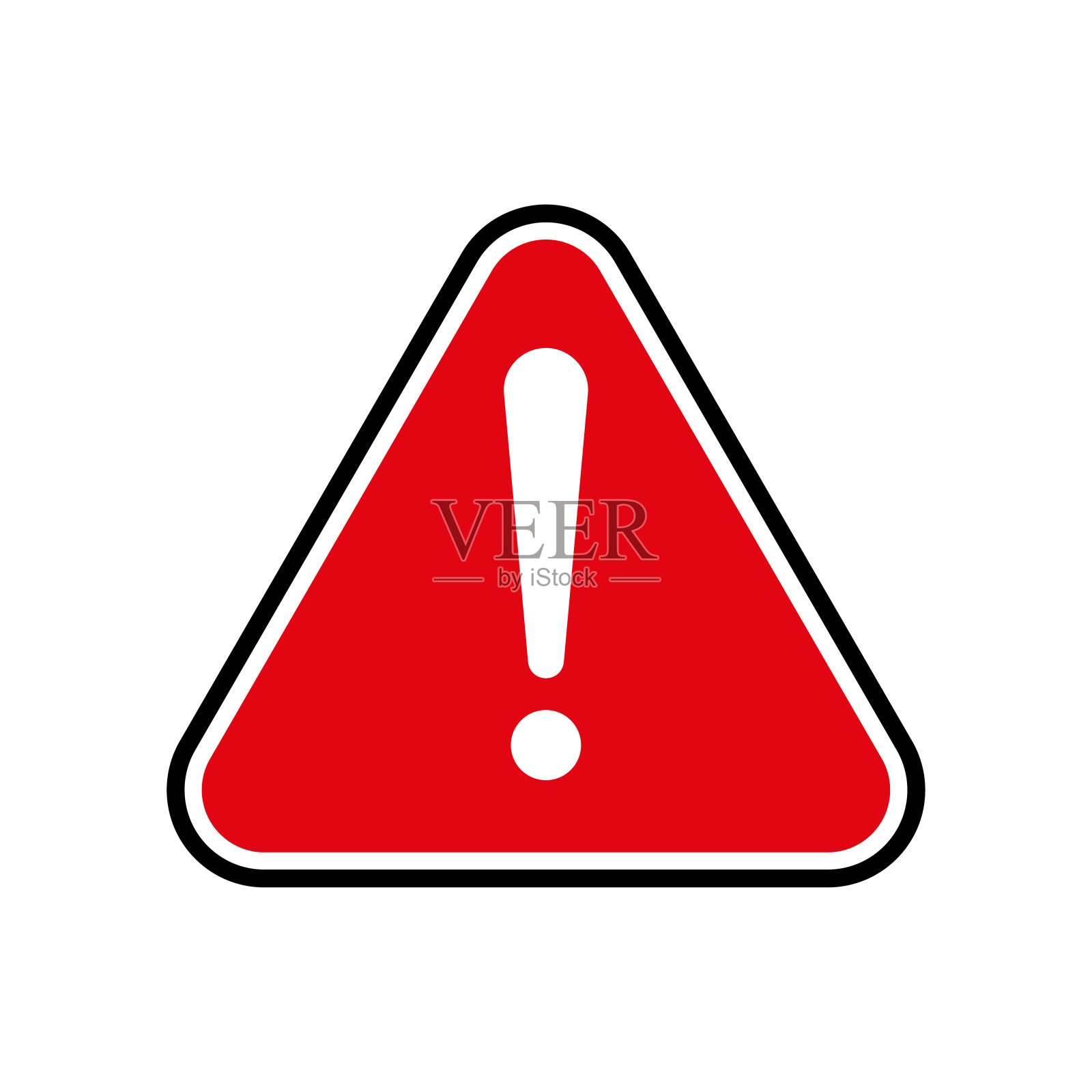 危险三角形图标。插画图片素材