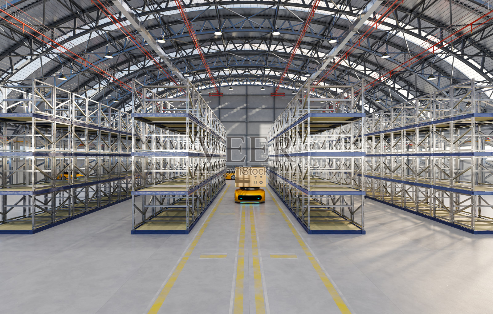 仓库自动化机器搬运箱照片摄影图片