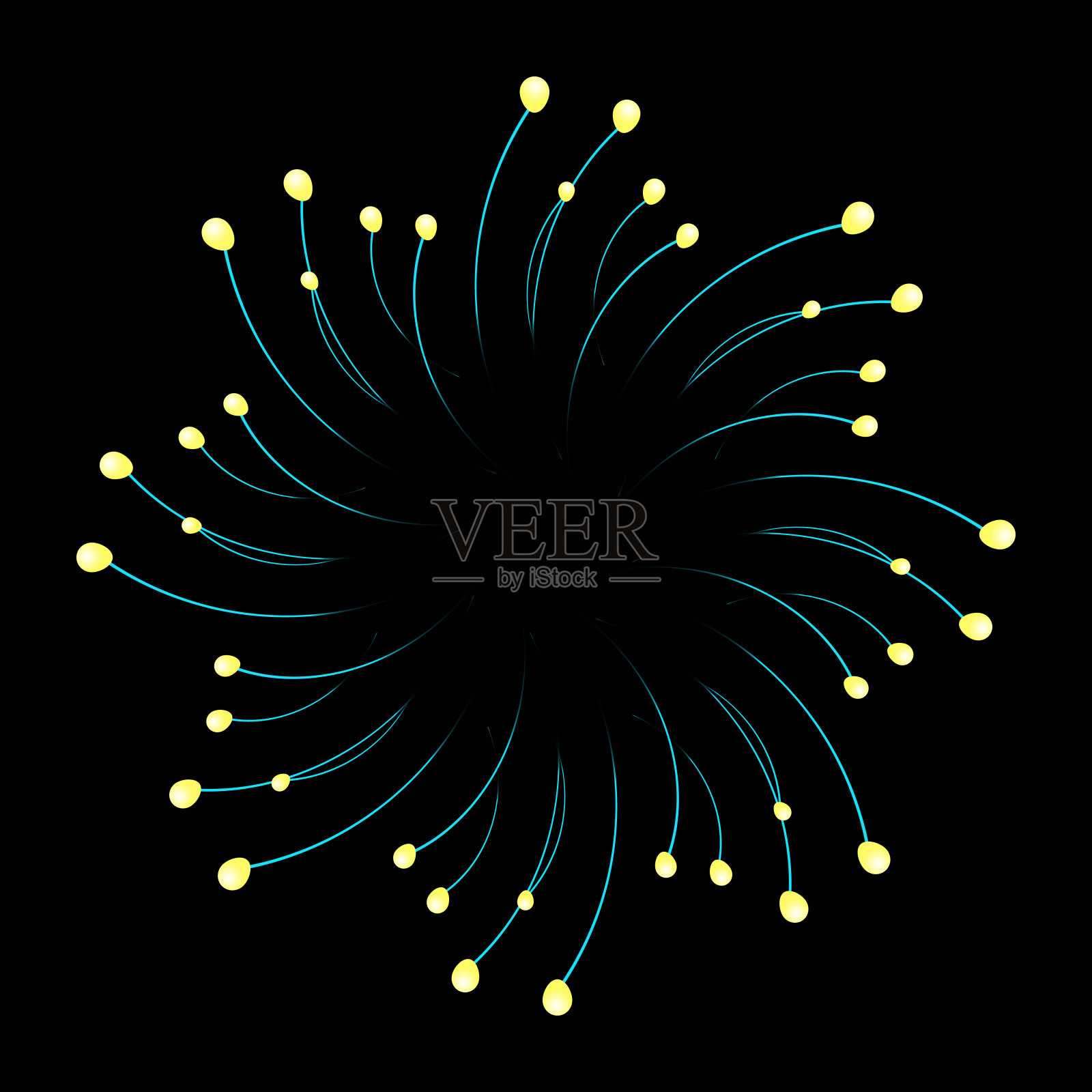 一套火焰炸弹和鞭炮平面插图插画图片素材