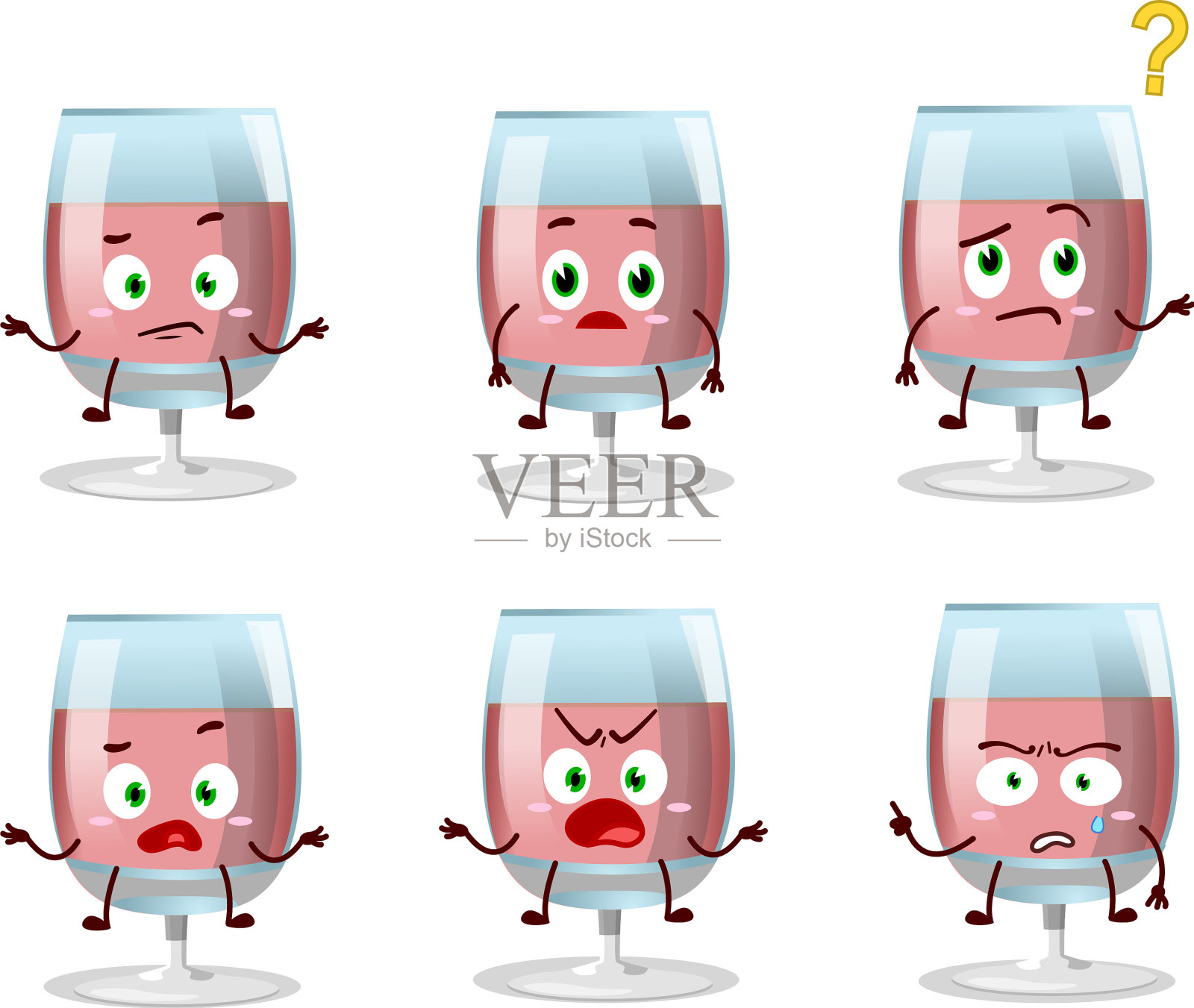 玫瑰红葡萄酒的卡通人物用什么插画图片素材