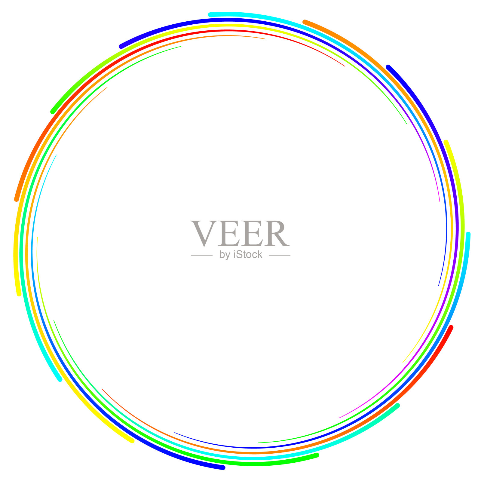 彩色细线漩涡图案与复制空间插画图片素材