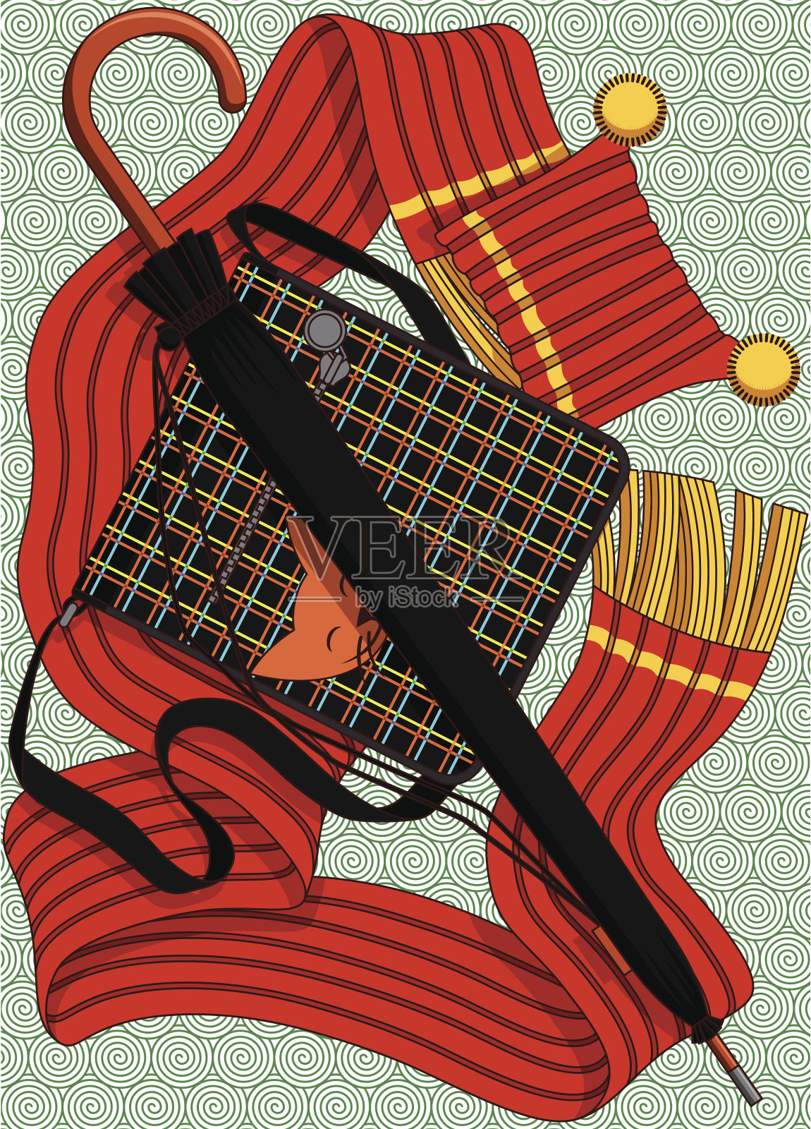 秋天的事情插画图片素材