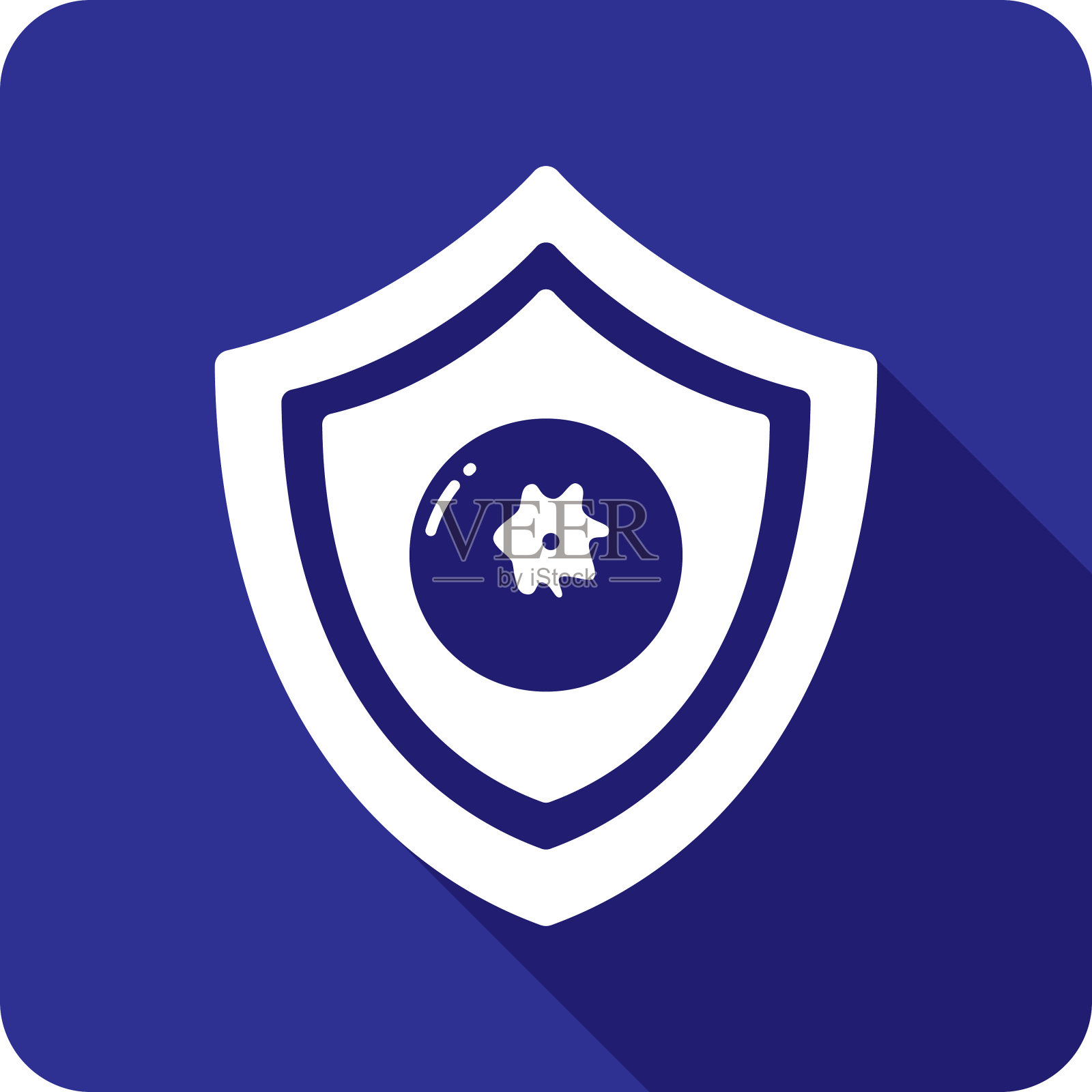 盾蓝莓图标剪影插画图片素材