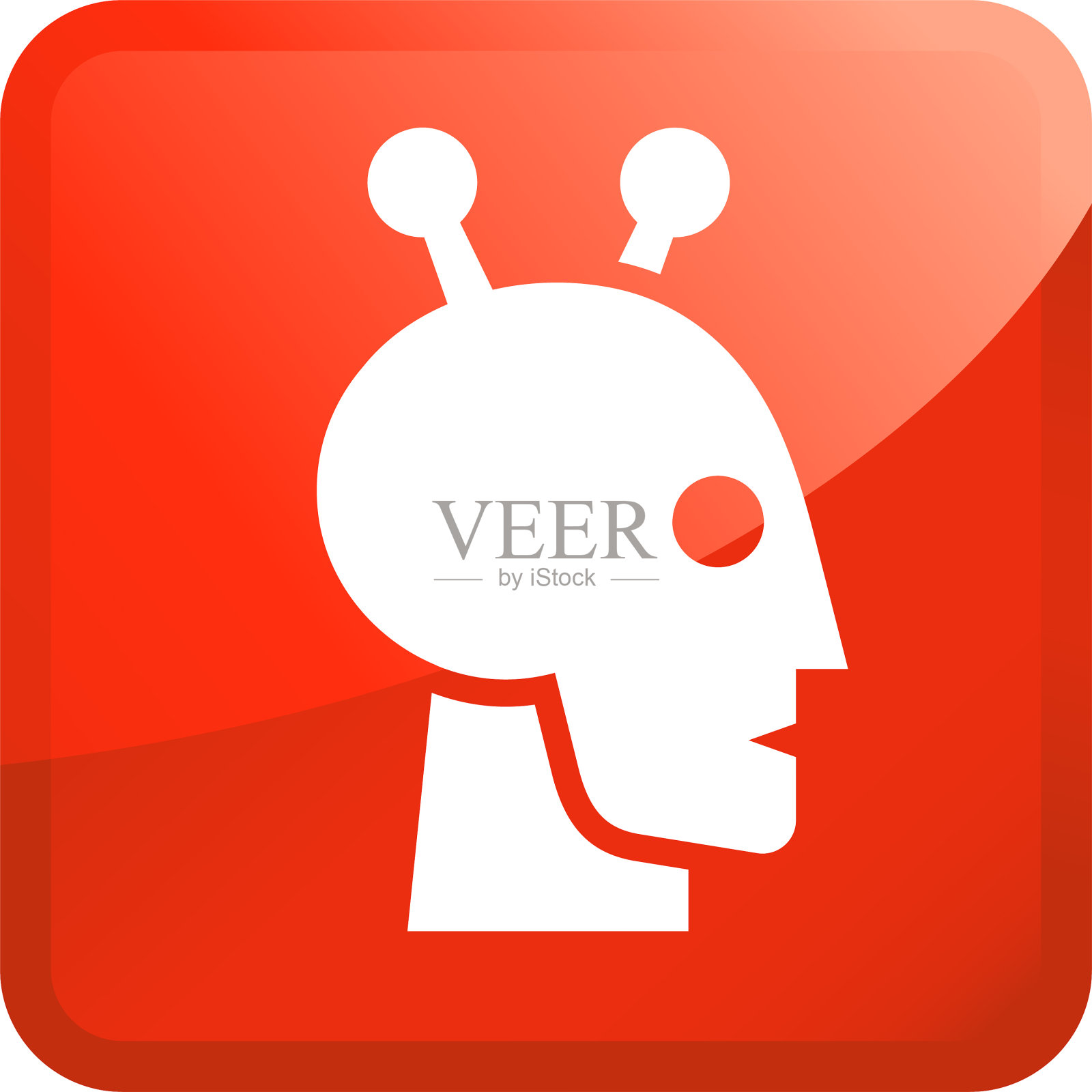 机器人的头图标插画图片素材