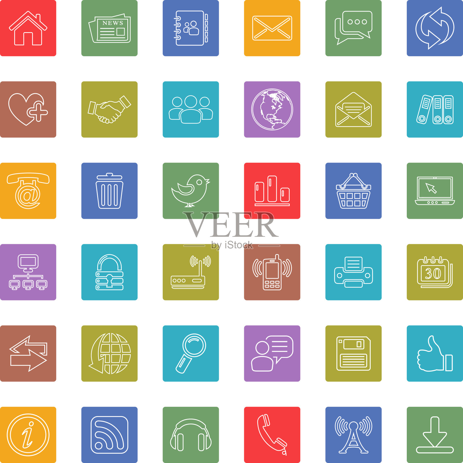 网络和通讯图标图标素材