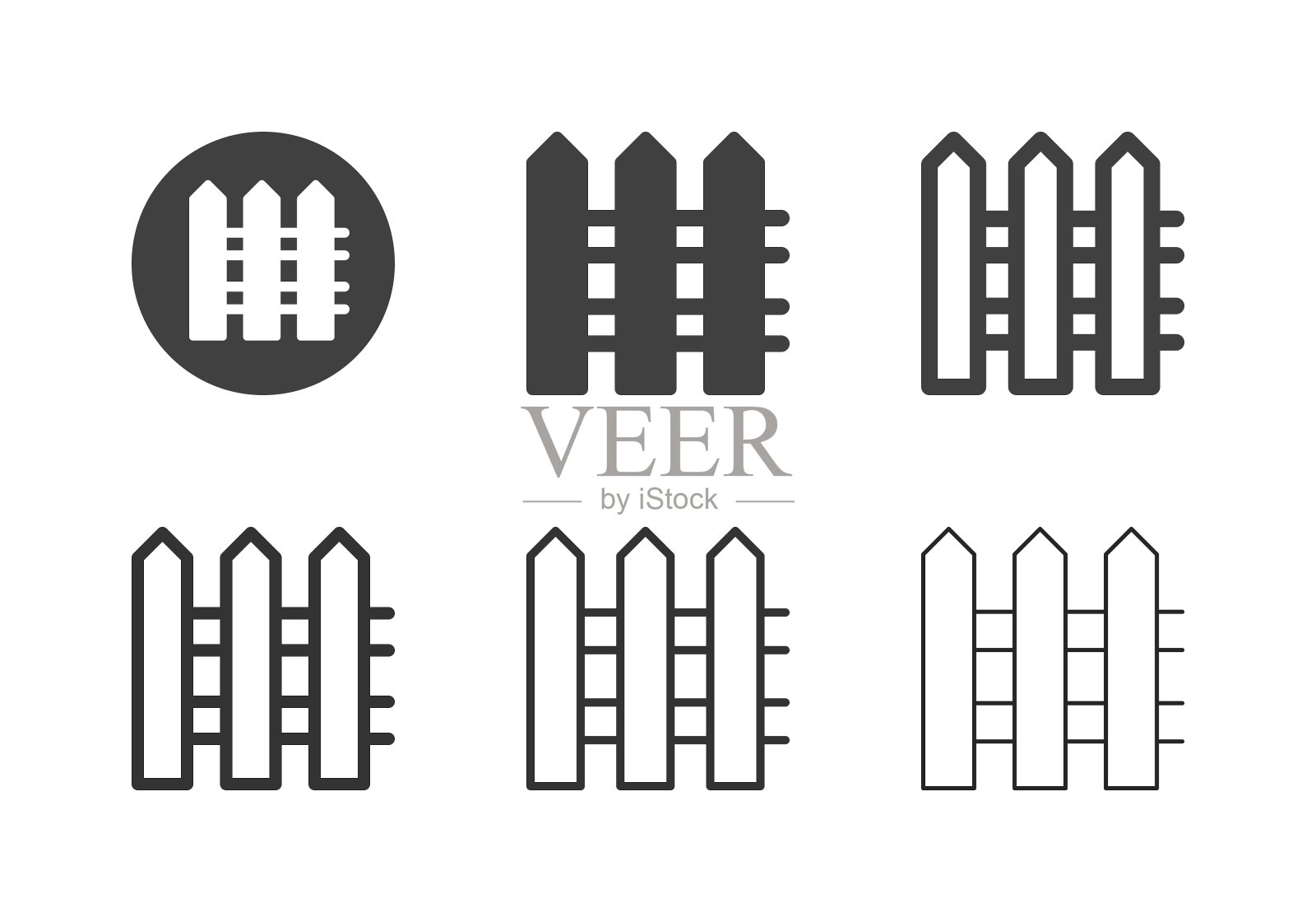 栅栏图标-多系列插画图片素材