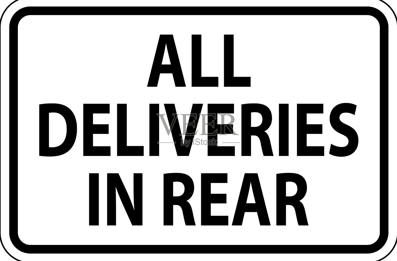 所有货物在白色背景的后方标志插画图片素材