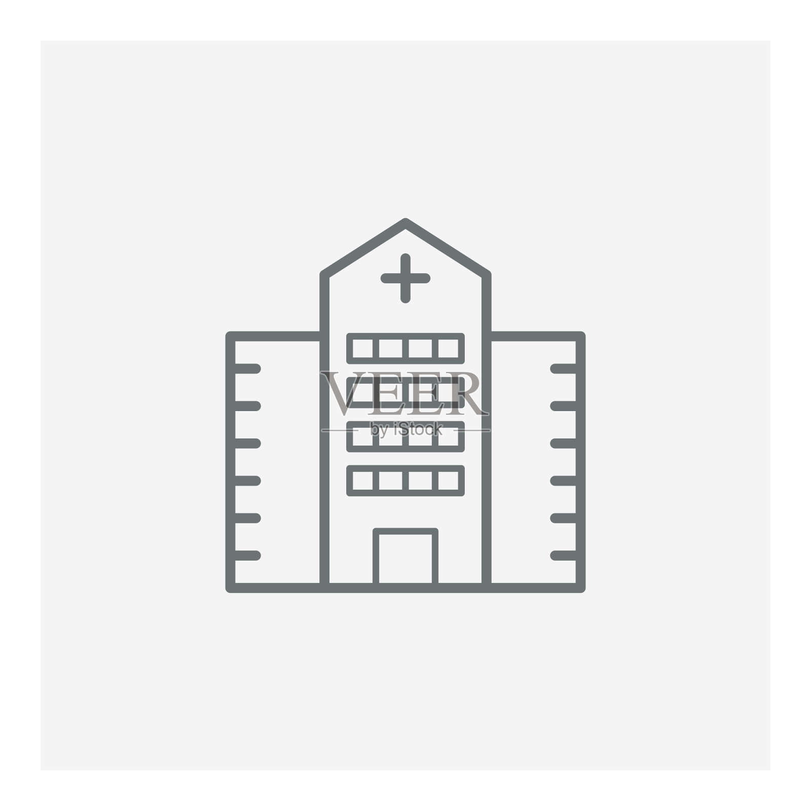 医院建筑图标图标素材