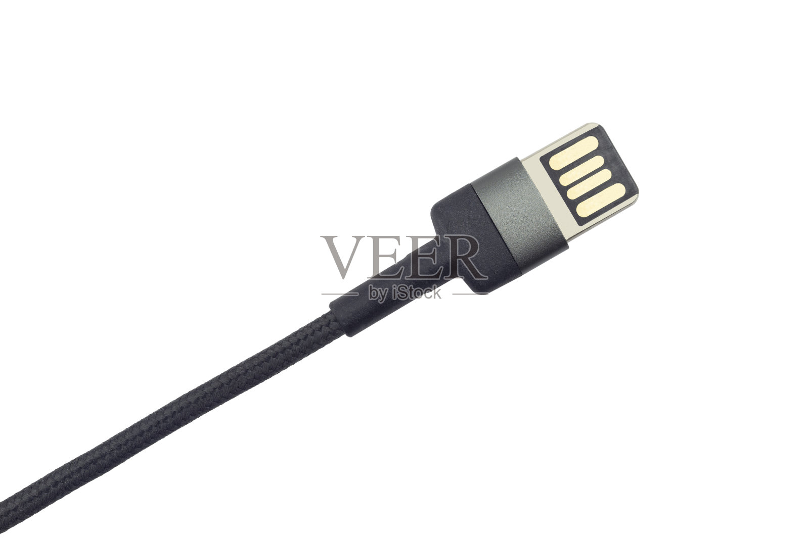 电缆闪电- USB从背景隔离照片摄影图片