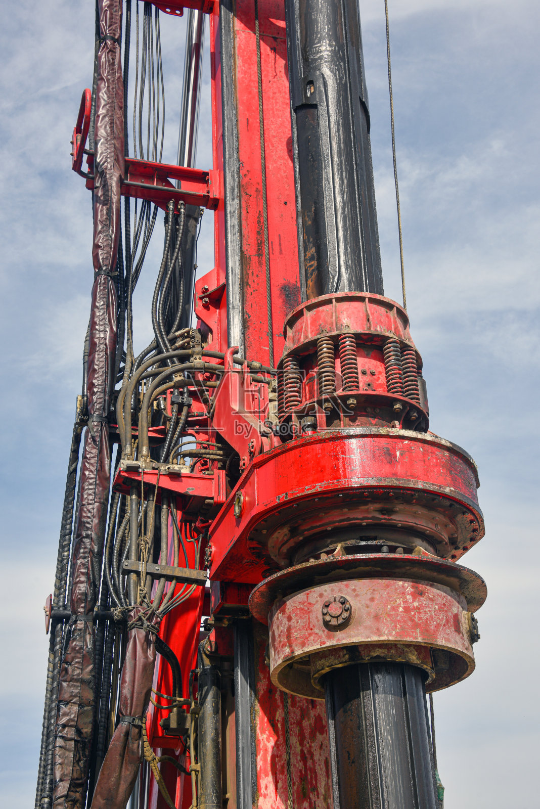 液压钻孔打桩机部件照片摄影图片