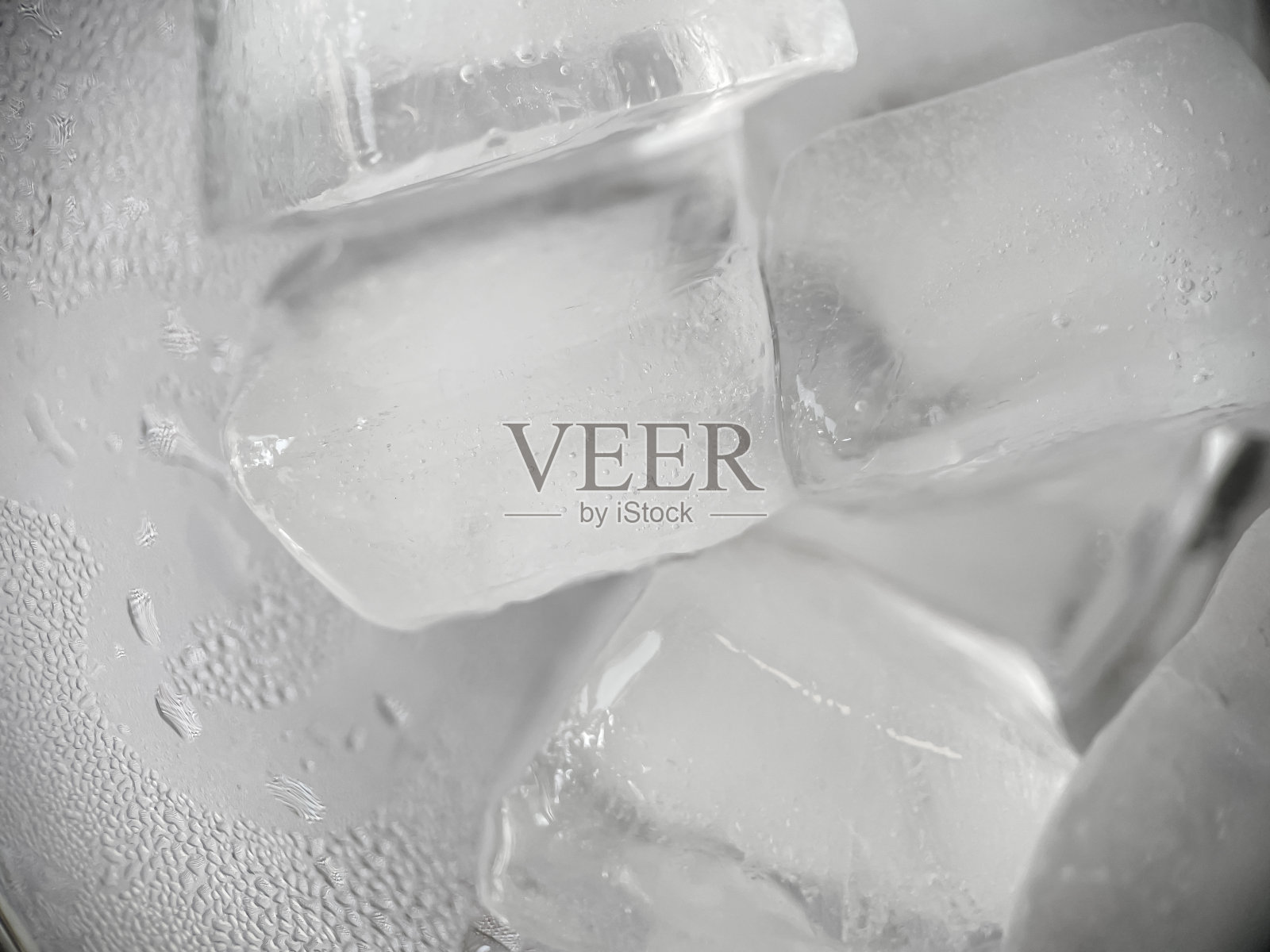 宏观视角下的冰块照片摄影图片