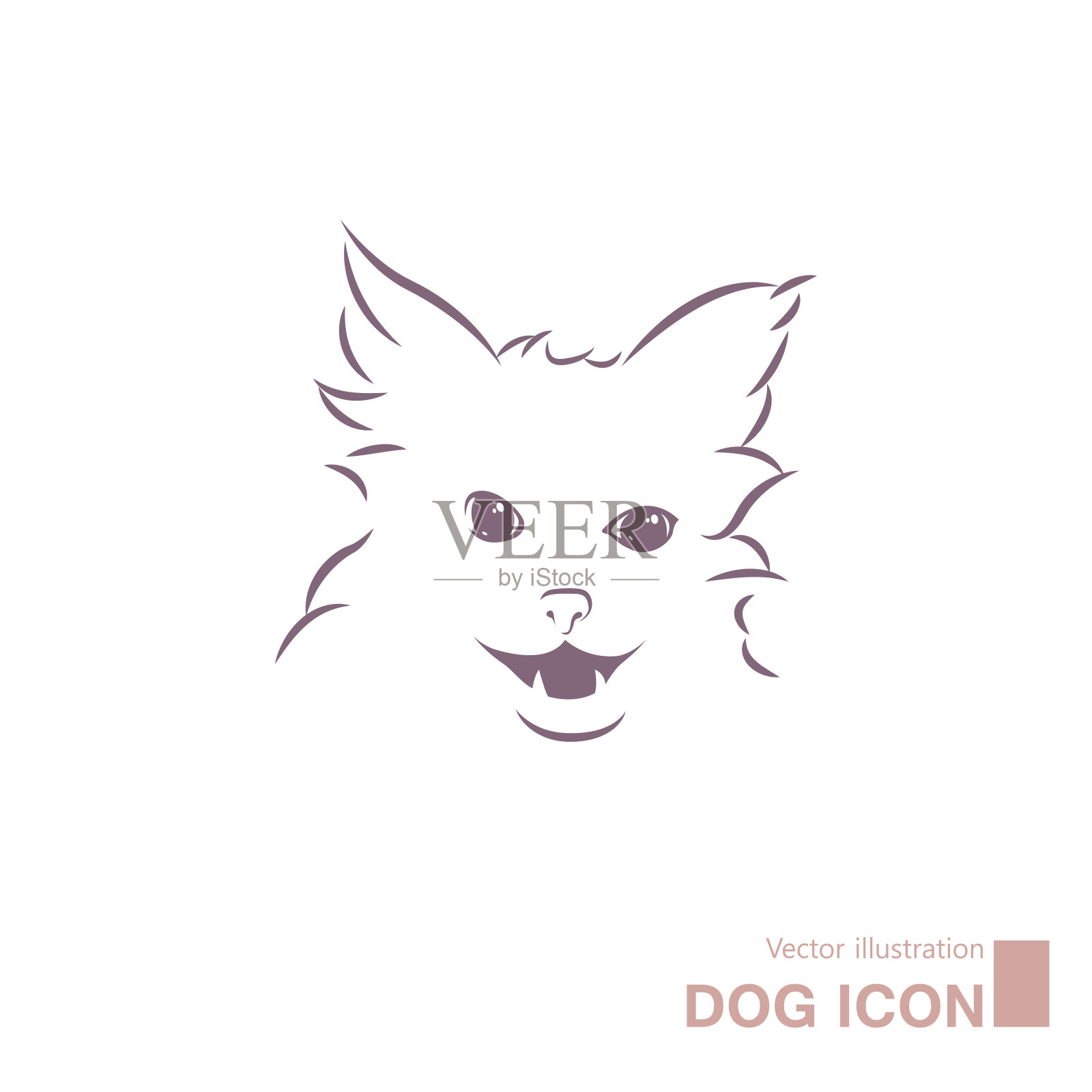 矢量绘制的狗。插画图片素材