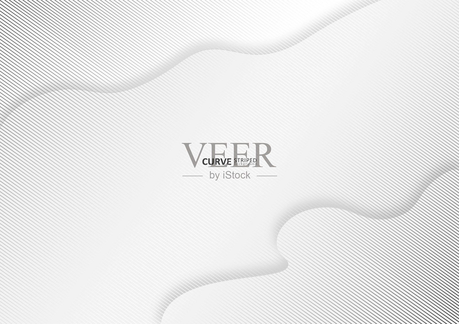 摘要灰度平滑曲线波线几何纹理模板向量背景插画图片素材
