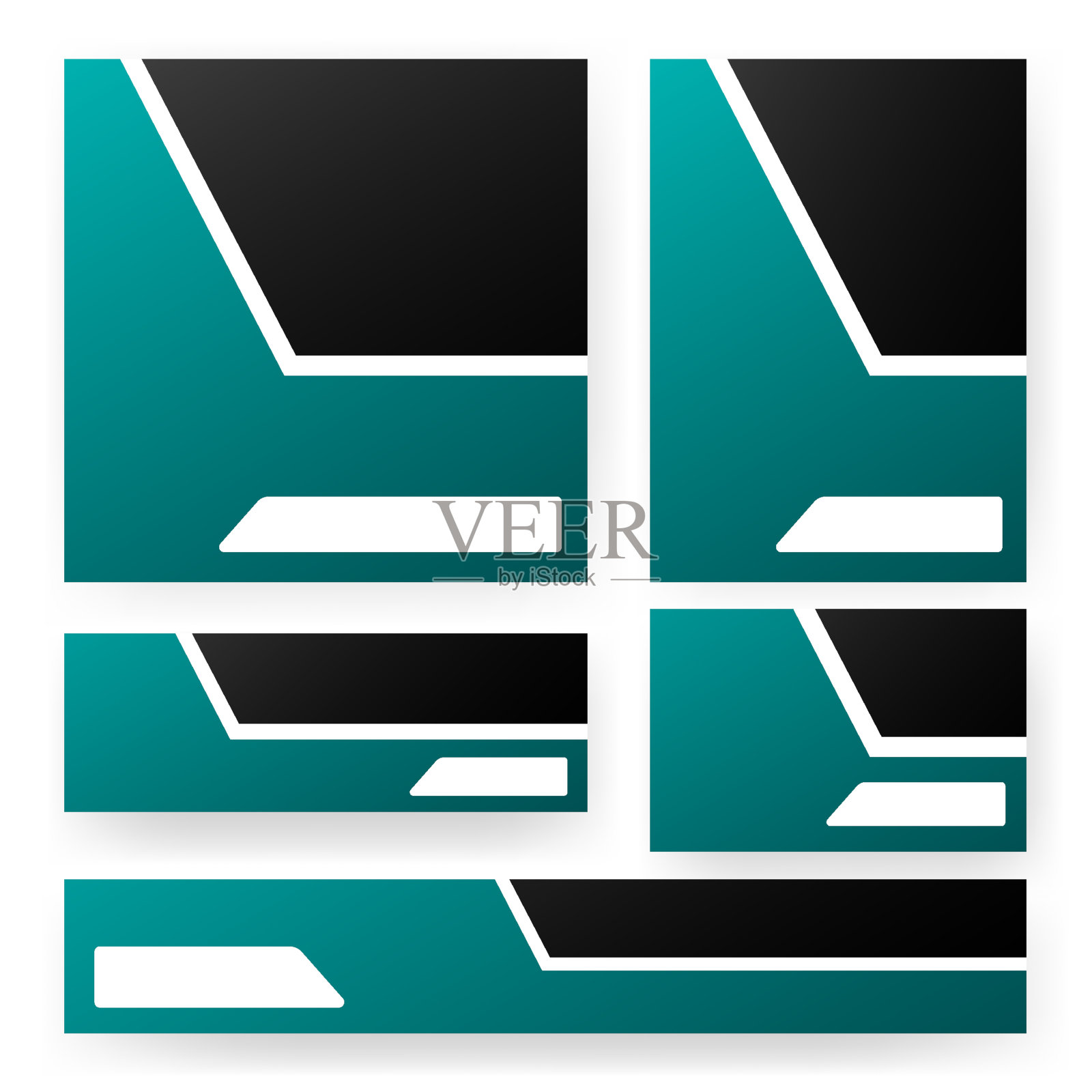 多色蓝色渐变基本颜色设置模板业务设计模板素材