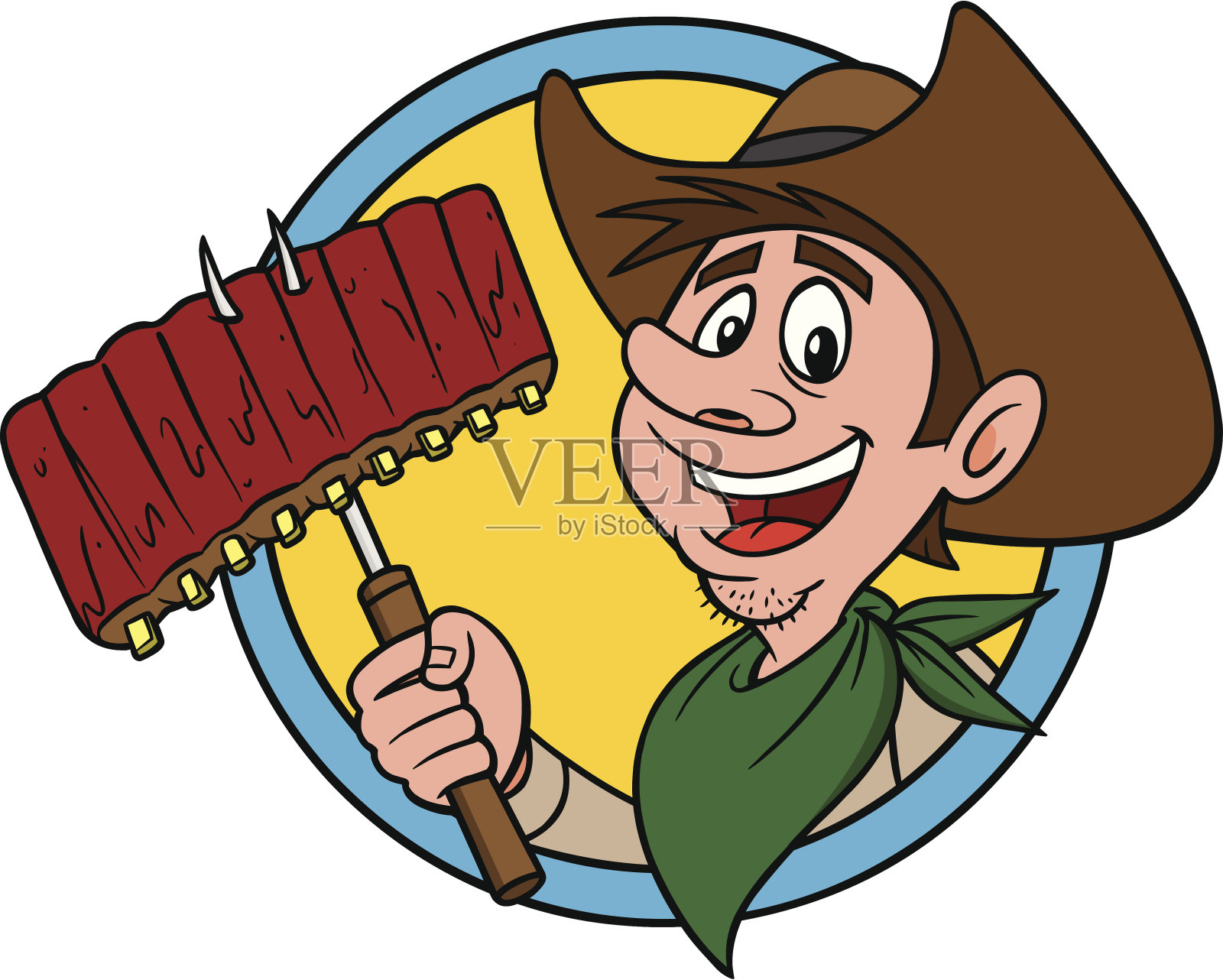 牛仔烧烤设计模板素材