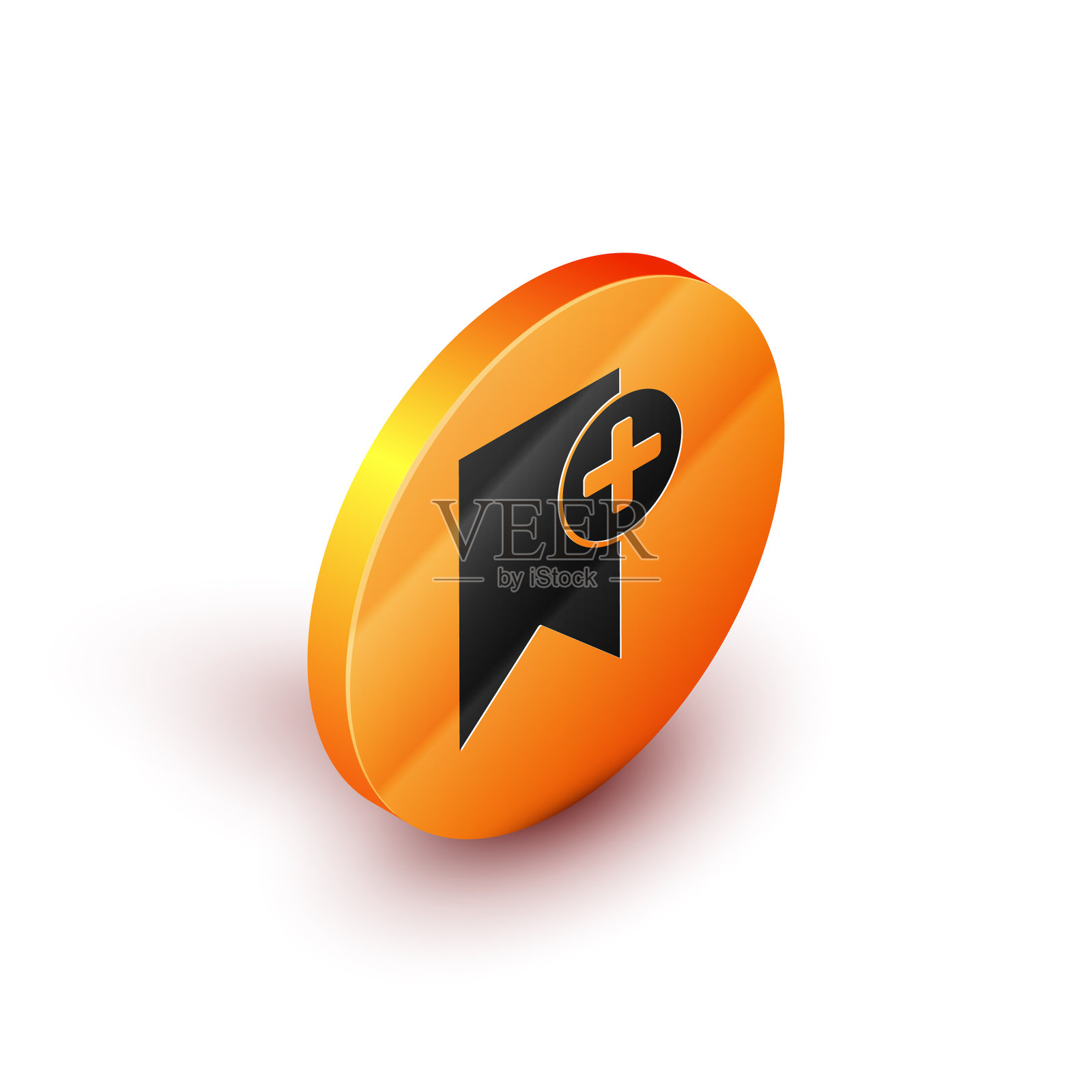 等距书签图标孤立在白色图标素材