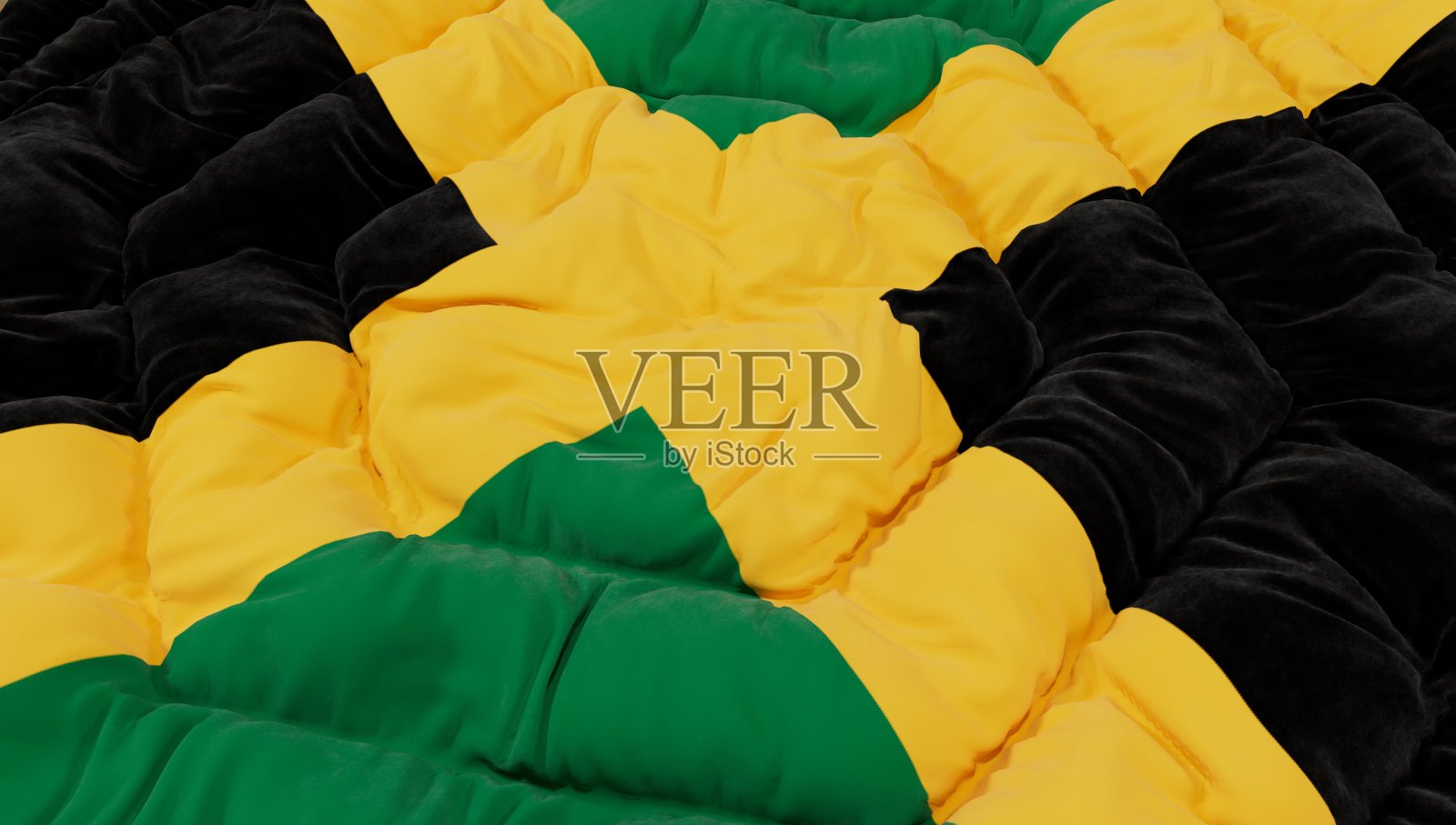 牙买加国旗高细节波浪形背景照片摄影图片