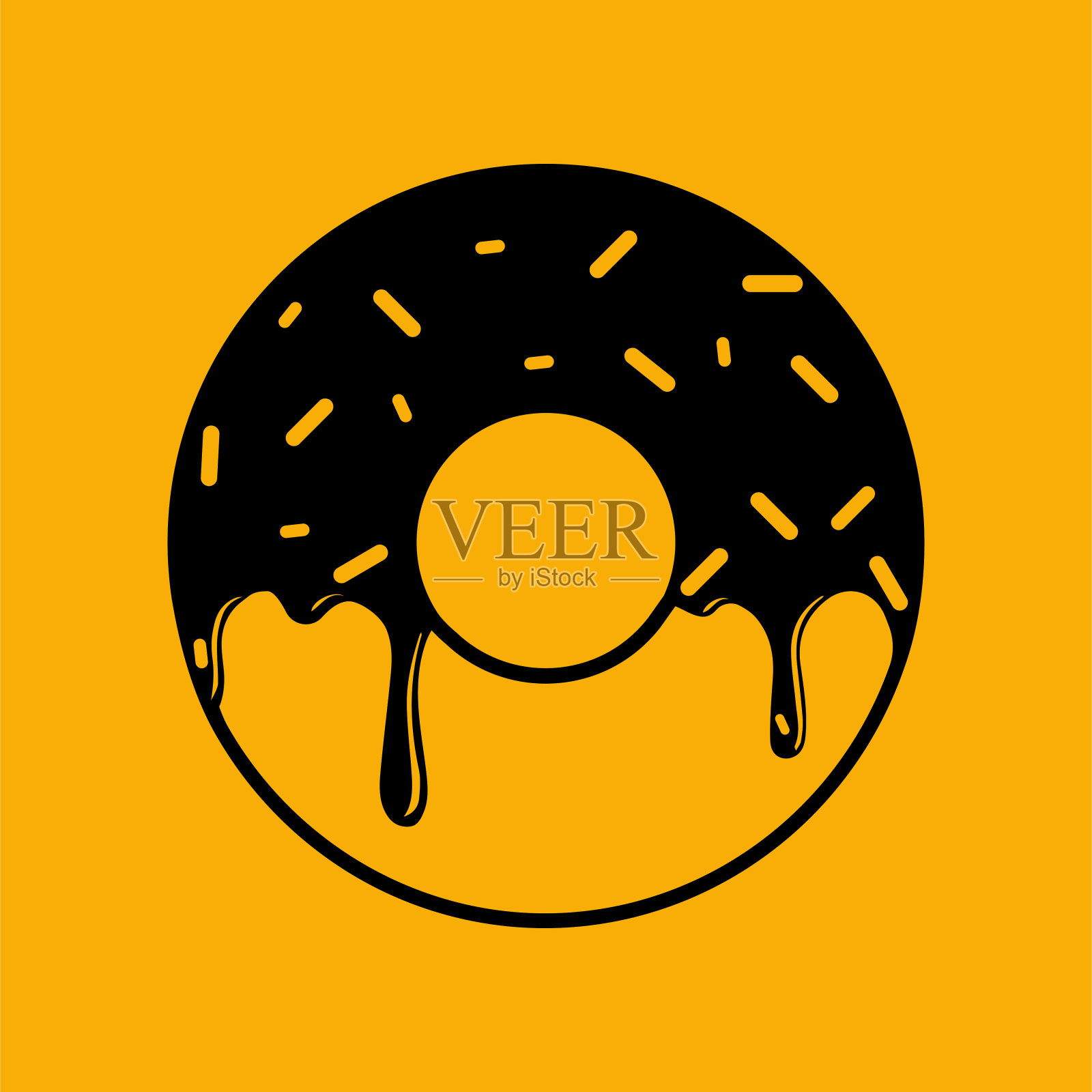 甜甜圈图标。插画图片素材