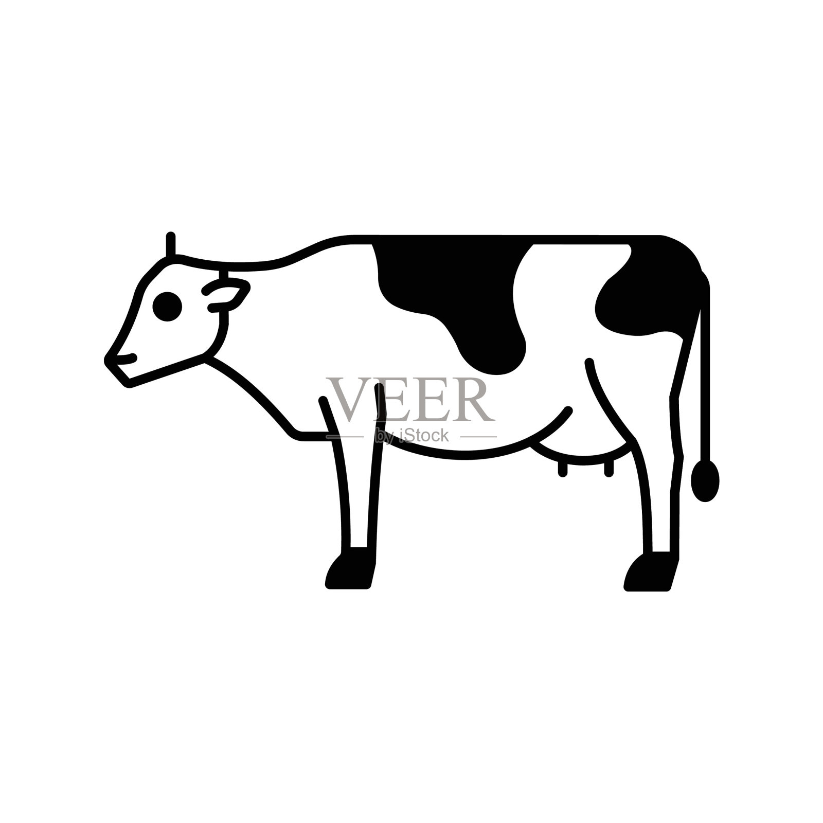 Bos金牛座矢量图标,可以很容易地修改或编辑插画图片素材